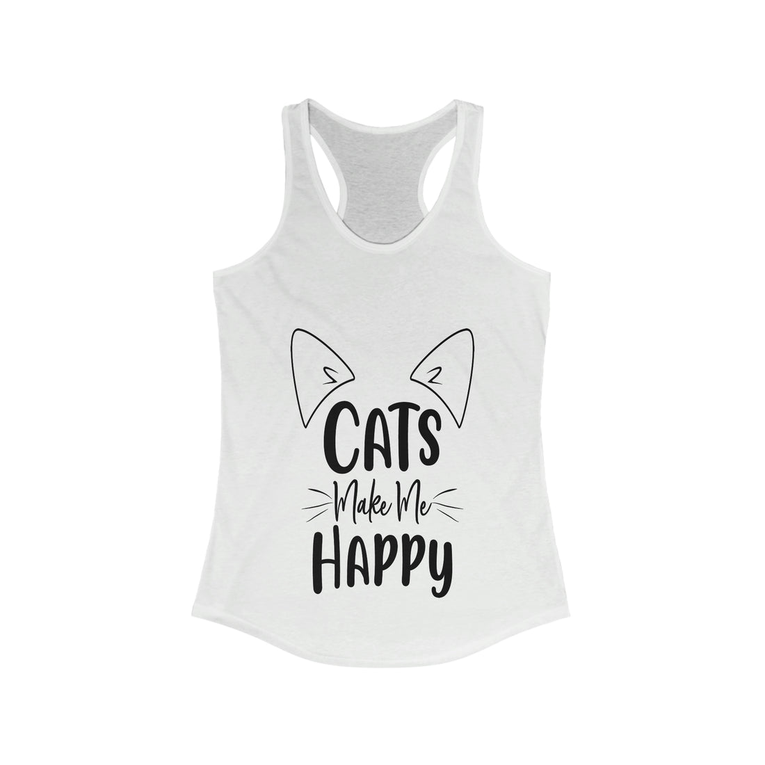 Cats Make Me Happy - Racerback Tank Top