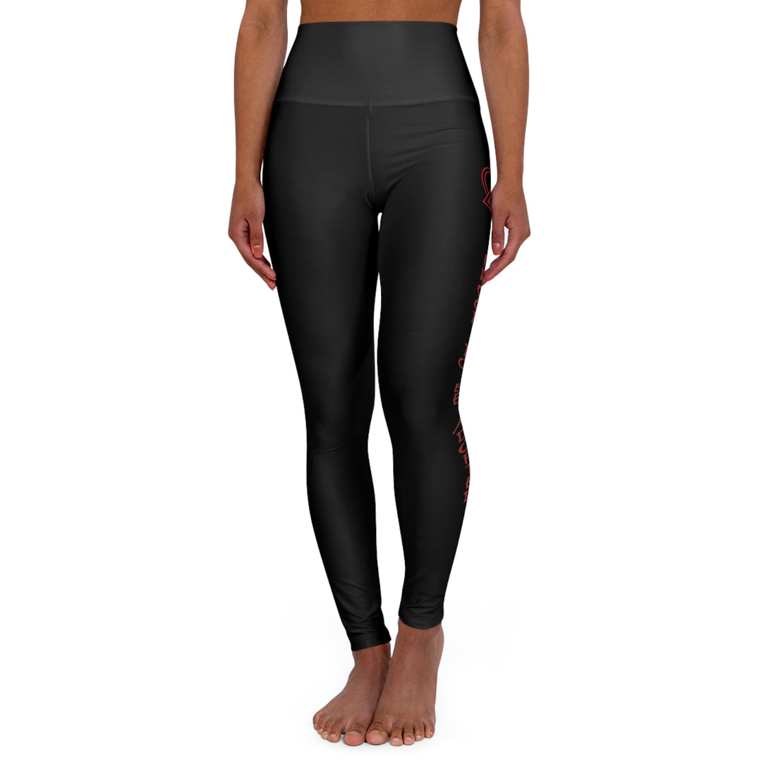 Proud to be Adopted - Black High Waisted Yoga Leggings