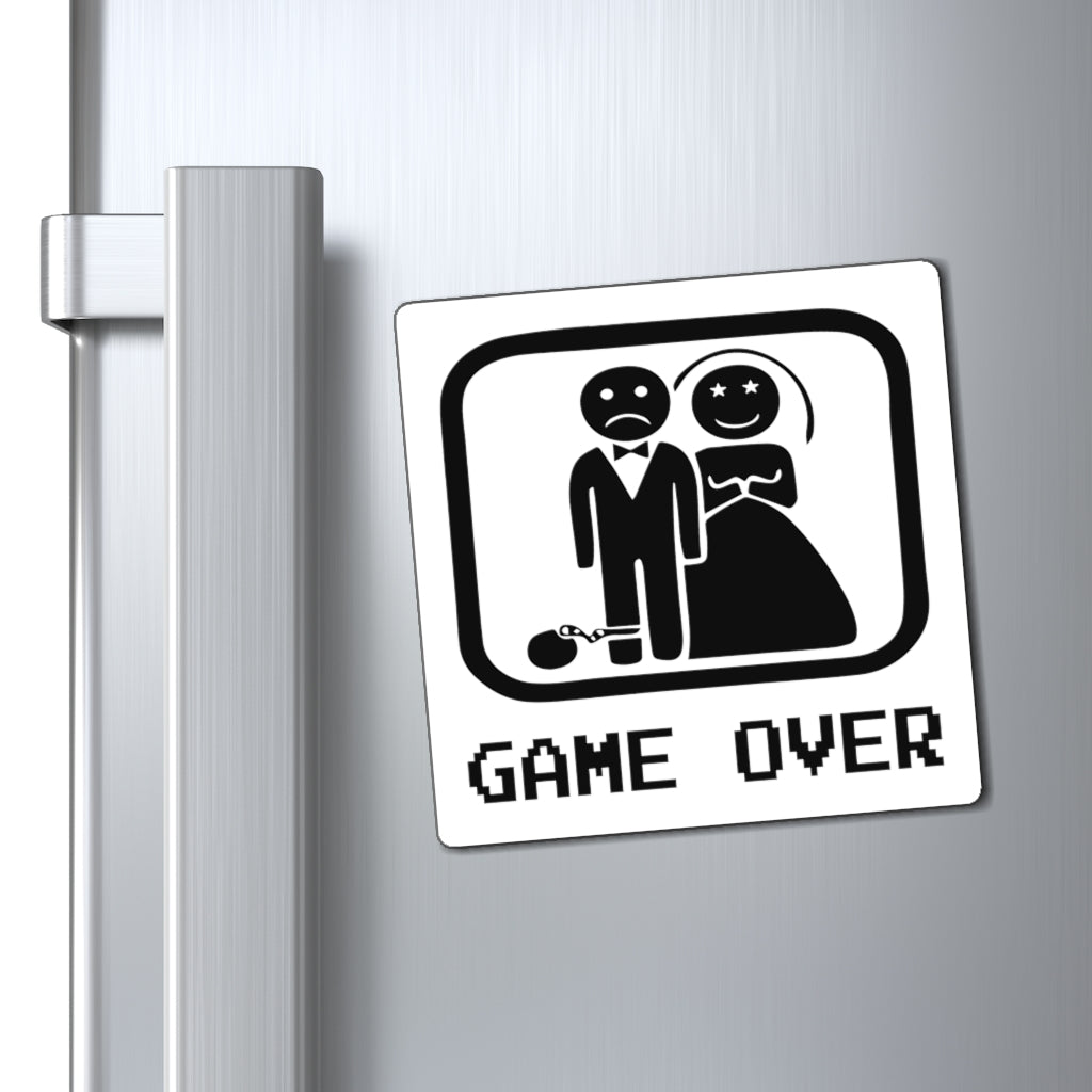Game Over - White Magnet