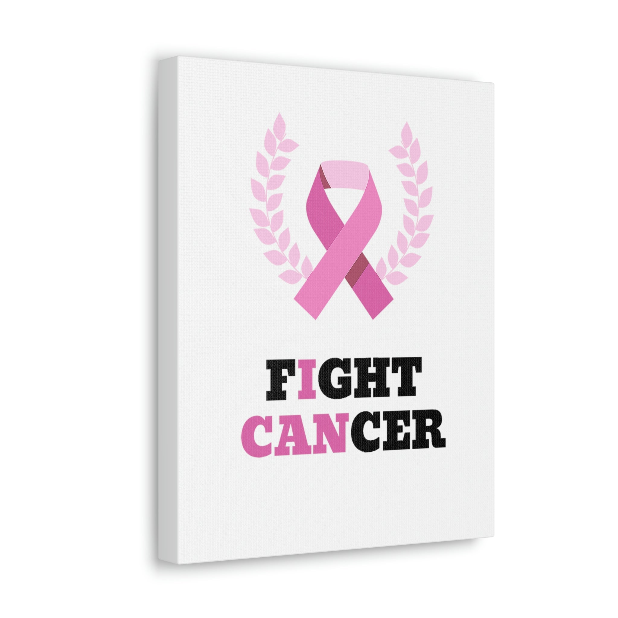 Fight Cancer I Can - White Canvass Print