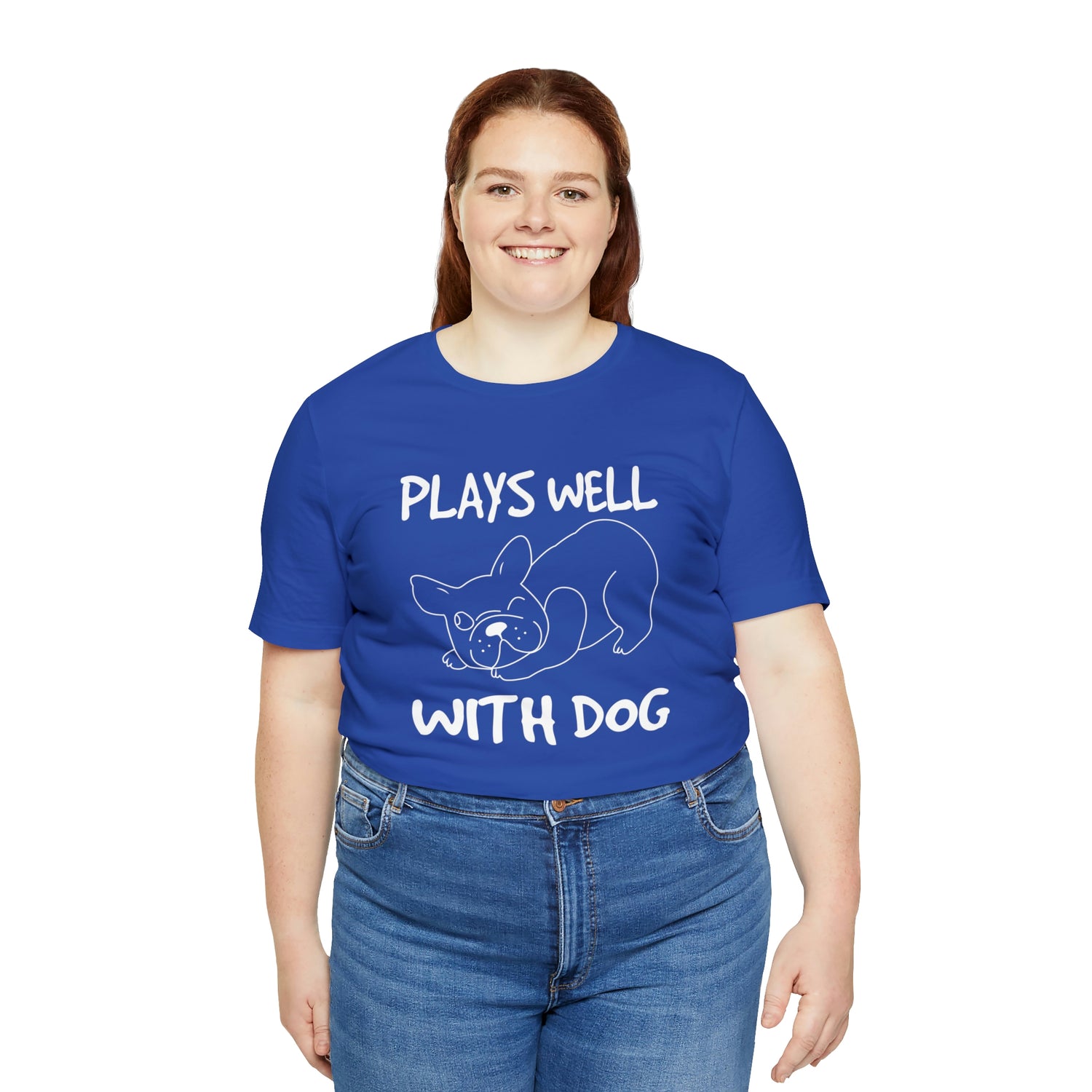 Plays Well With Dog - Unisex Jersey Short Sleeve Tee