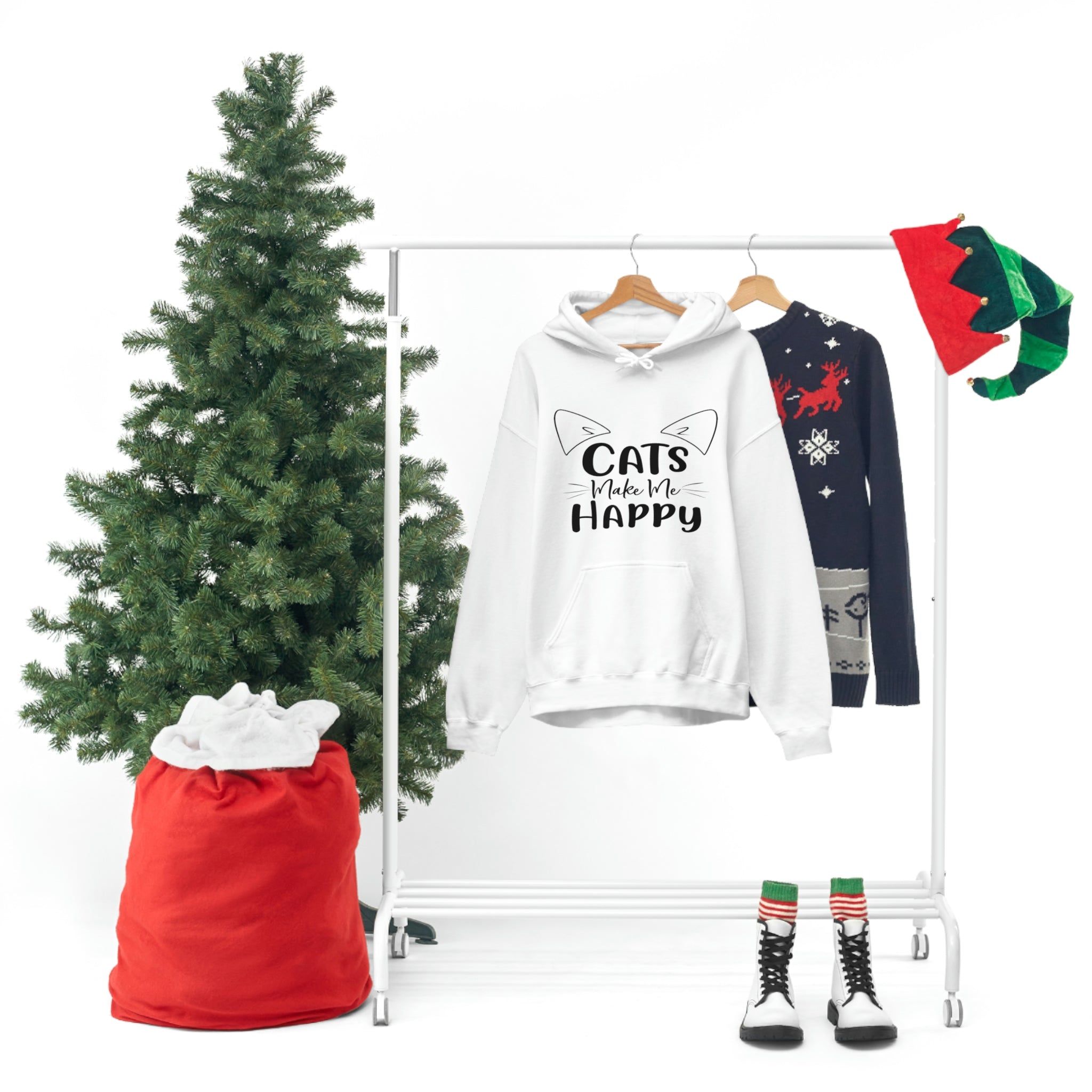 Cats Make Me Happy - Unisex Heavy Blend™ Hooded Sweatshirt