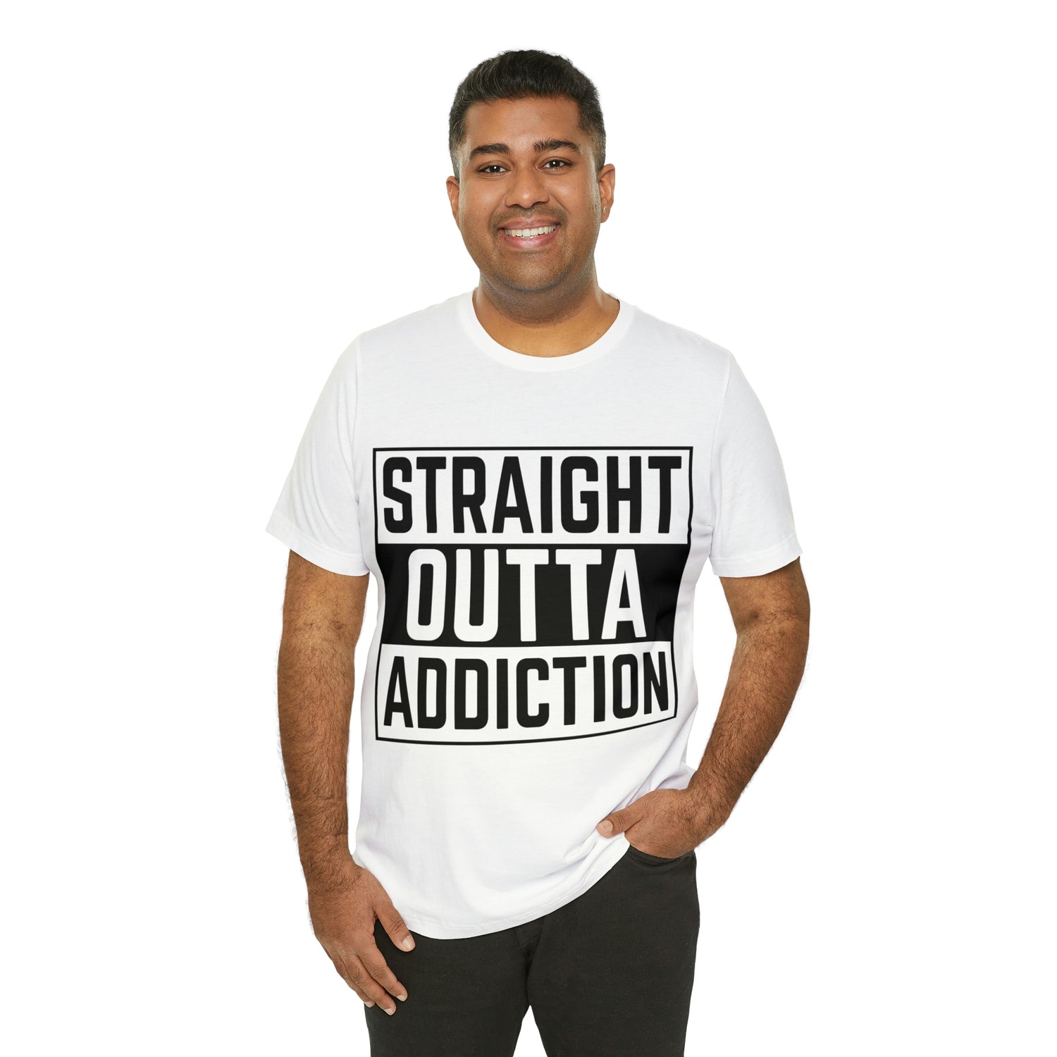 Straight Outta Addiction - Unisex Jersey Short Sleeve Tee