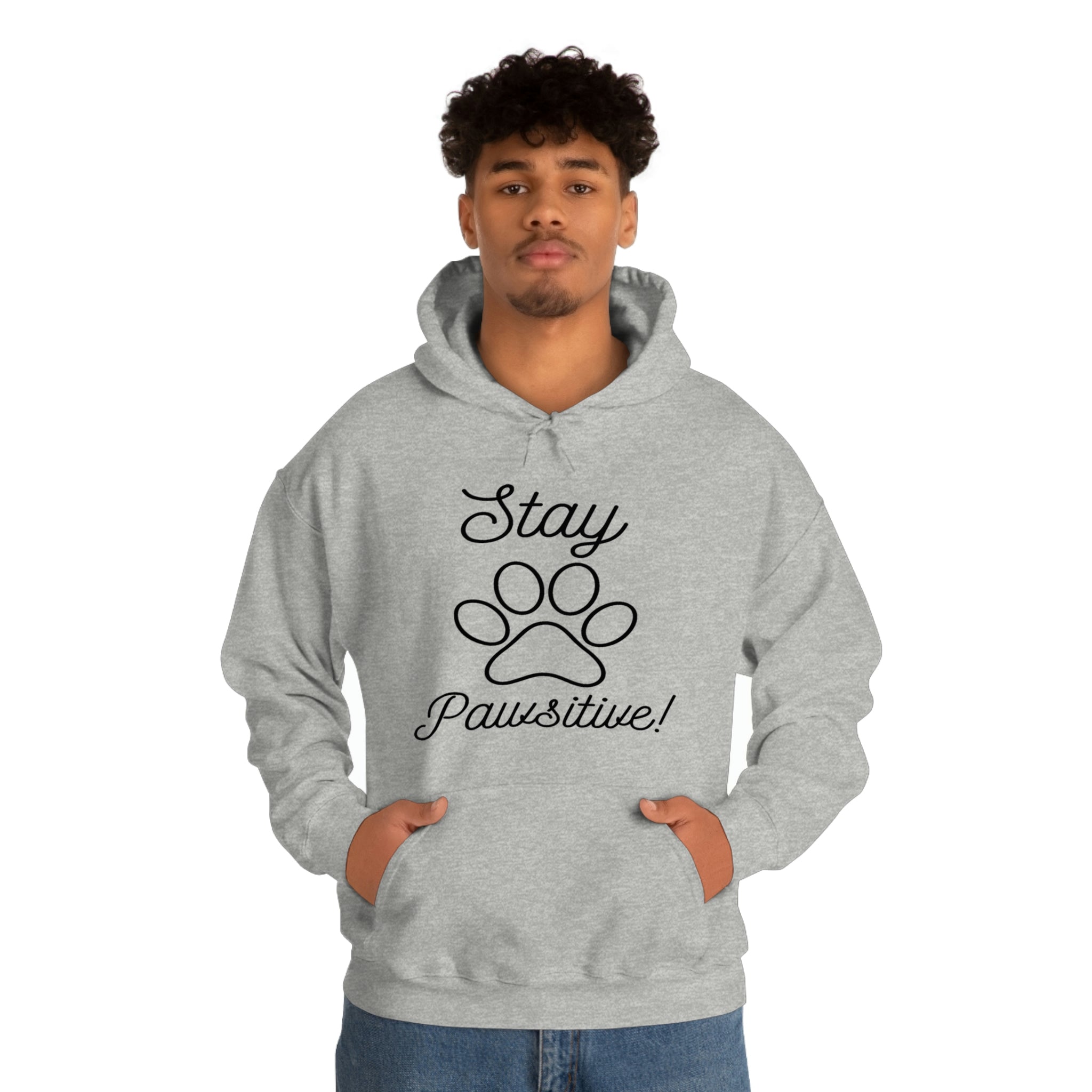 Stay Pawsitive - Unisex Heavy Blend™ Hooded Sweatshirt