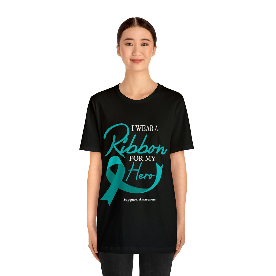 I Wear A Ribbon For My Hero - Unisex Jersey Short Sleeve Tee