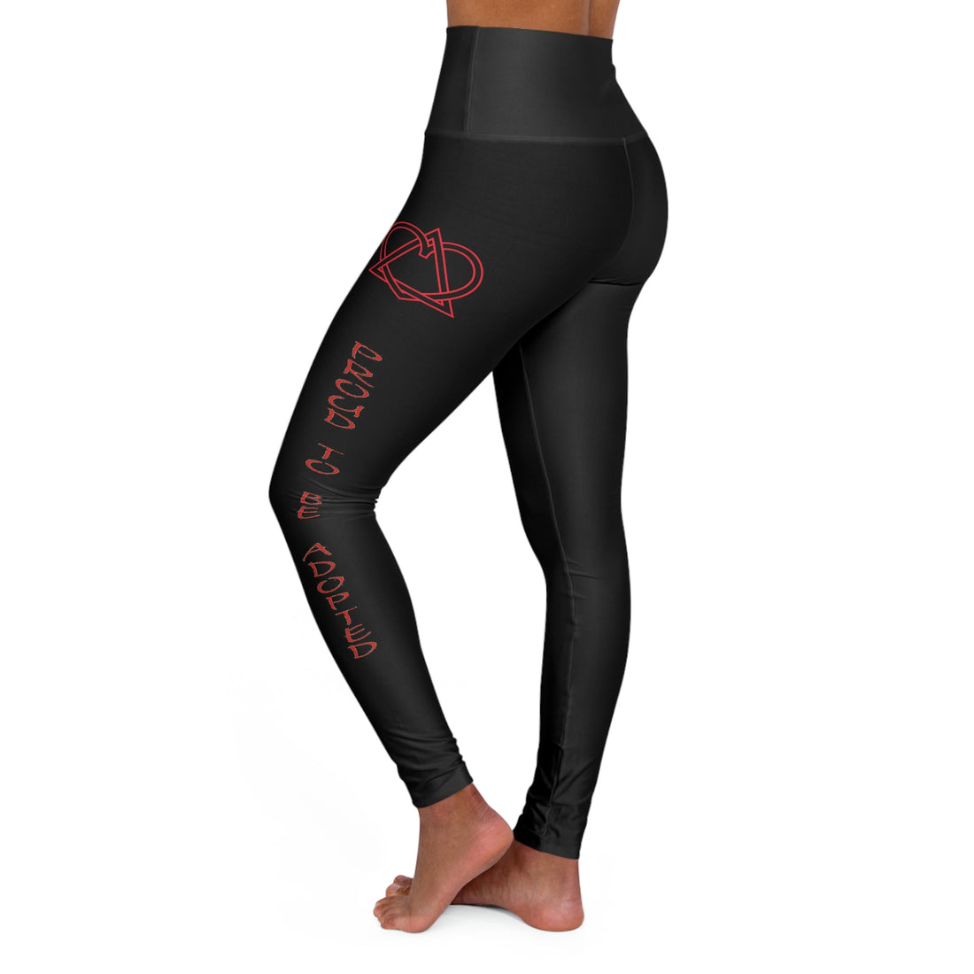 Proud to be Adopted - Black High Waisted Yoga Leggings