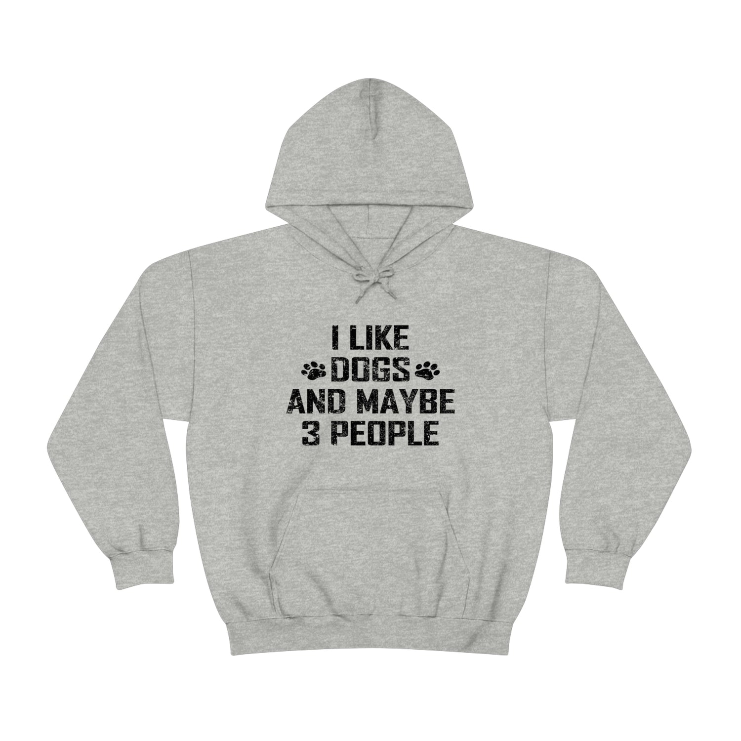 I Like Dogs & Maybe 3 People - Unisex Heavy Blend™ Hooded Sweatshirt