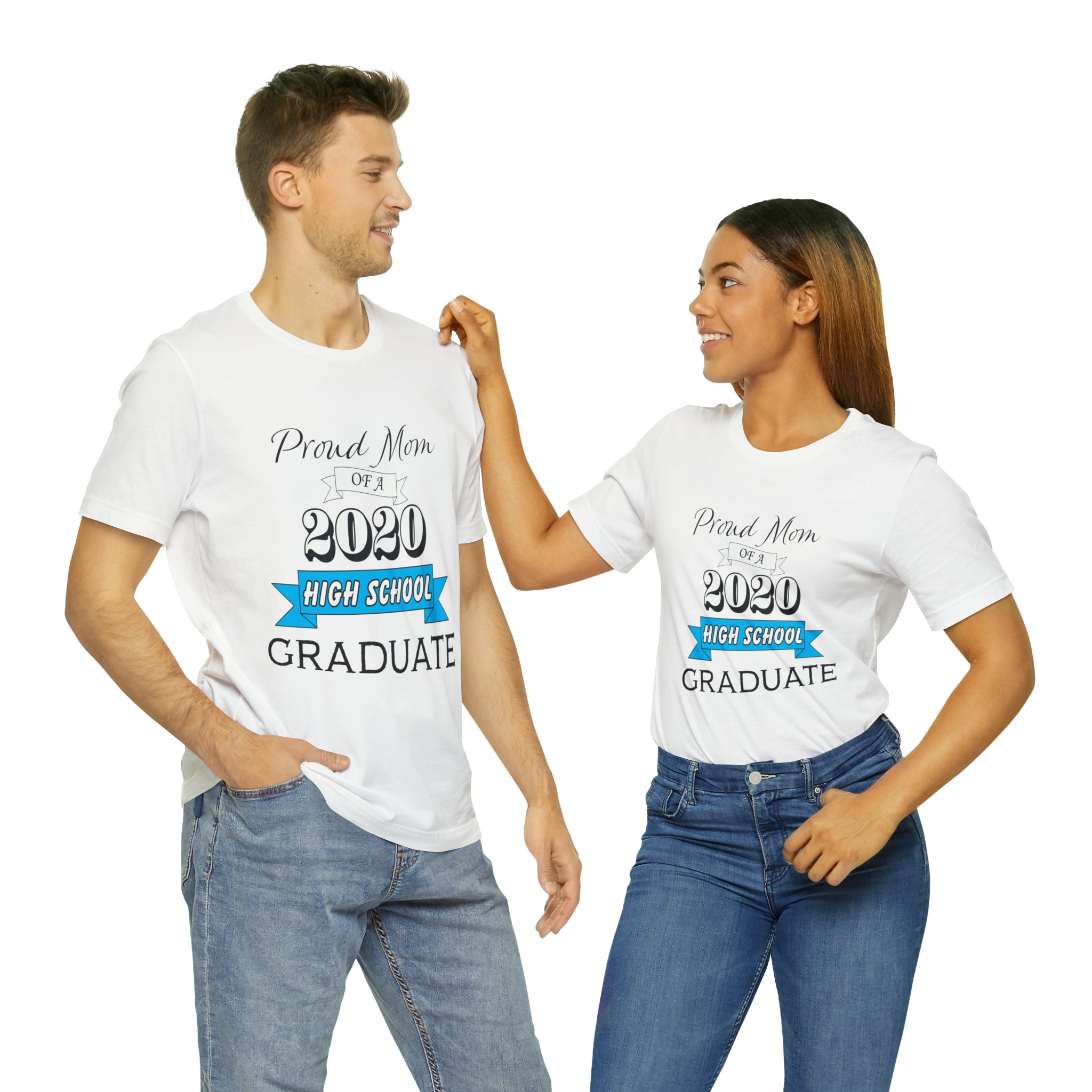 Proud Mom of a High School Graduate! Class Year Customizable - Unisex Jersey Short Sleeve Tee