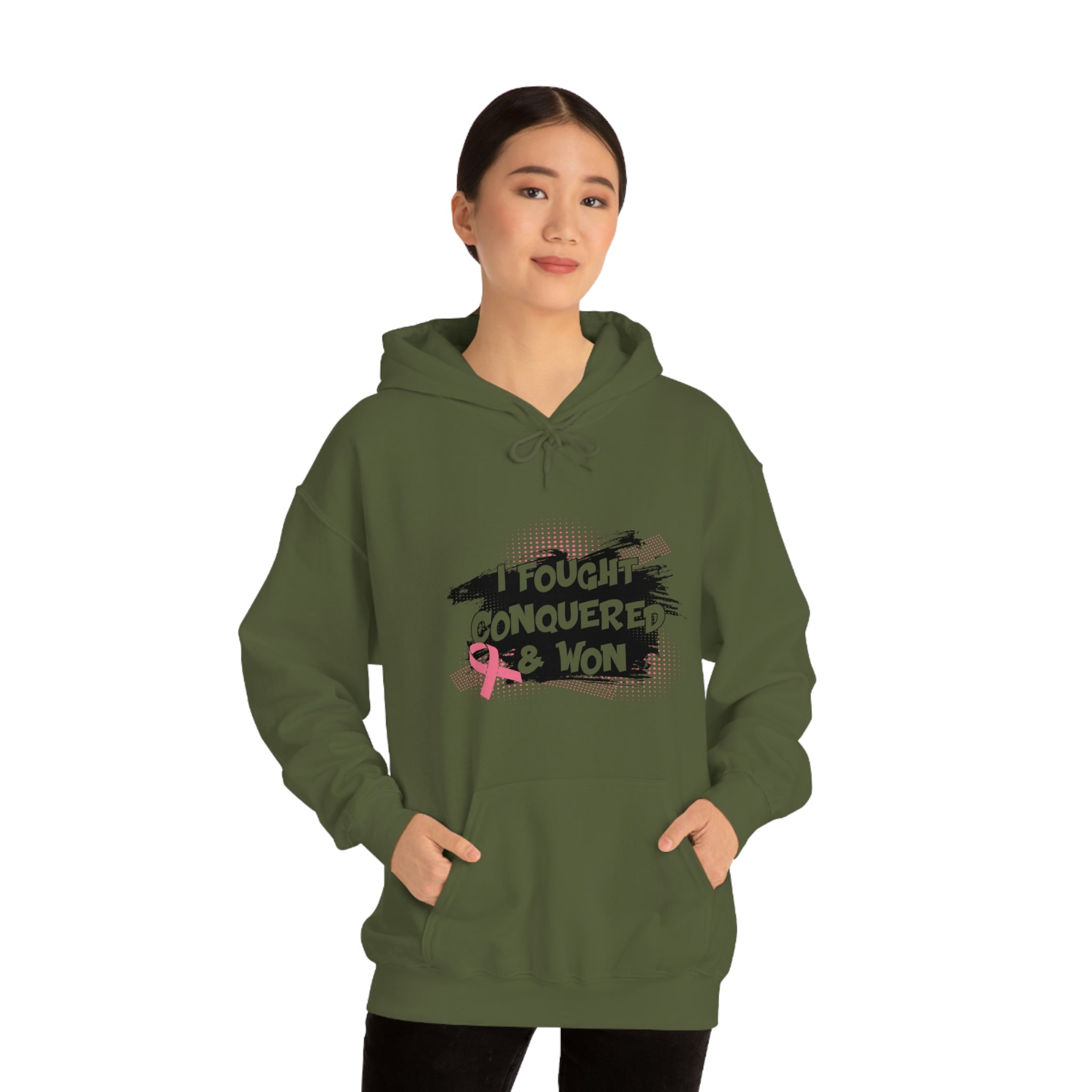 I Fought Conquered & Won - Unisex Heavy Blend™ Hooded Sweatshirt