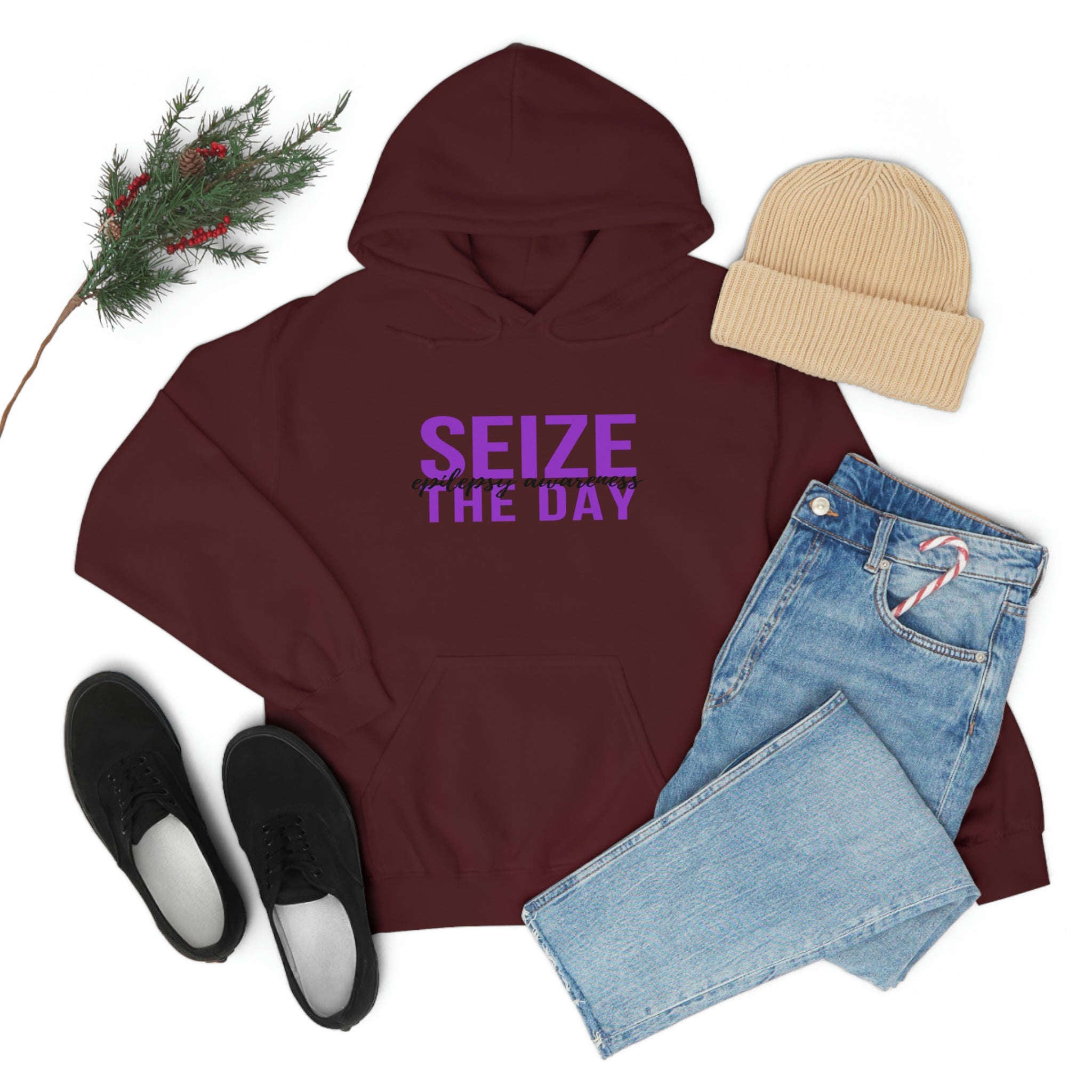 Seize The Day Epilepsy Awareness - Unisex Heavy Blend™ Hooded Sweatshirt