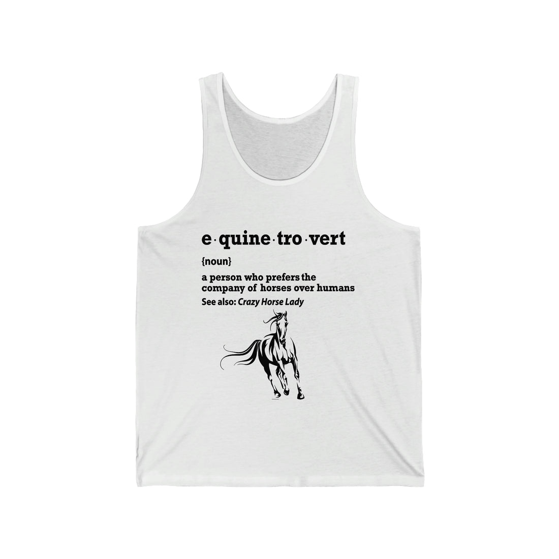Equinetrovert Definition - Unisex Jersey Tank Top