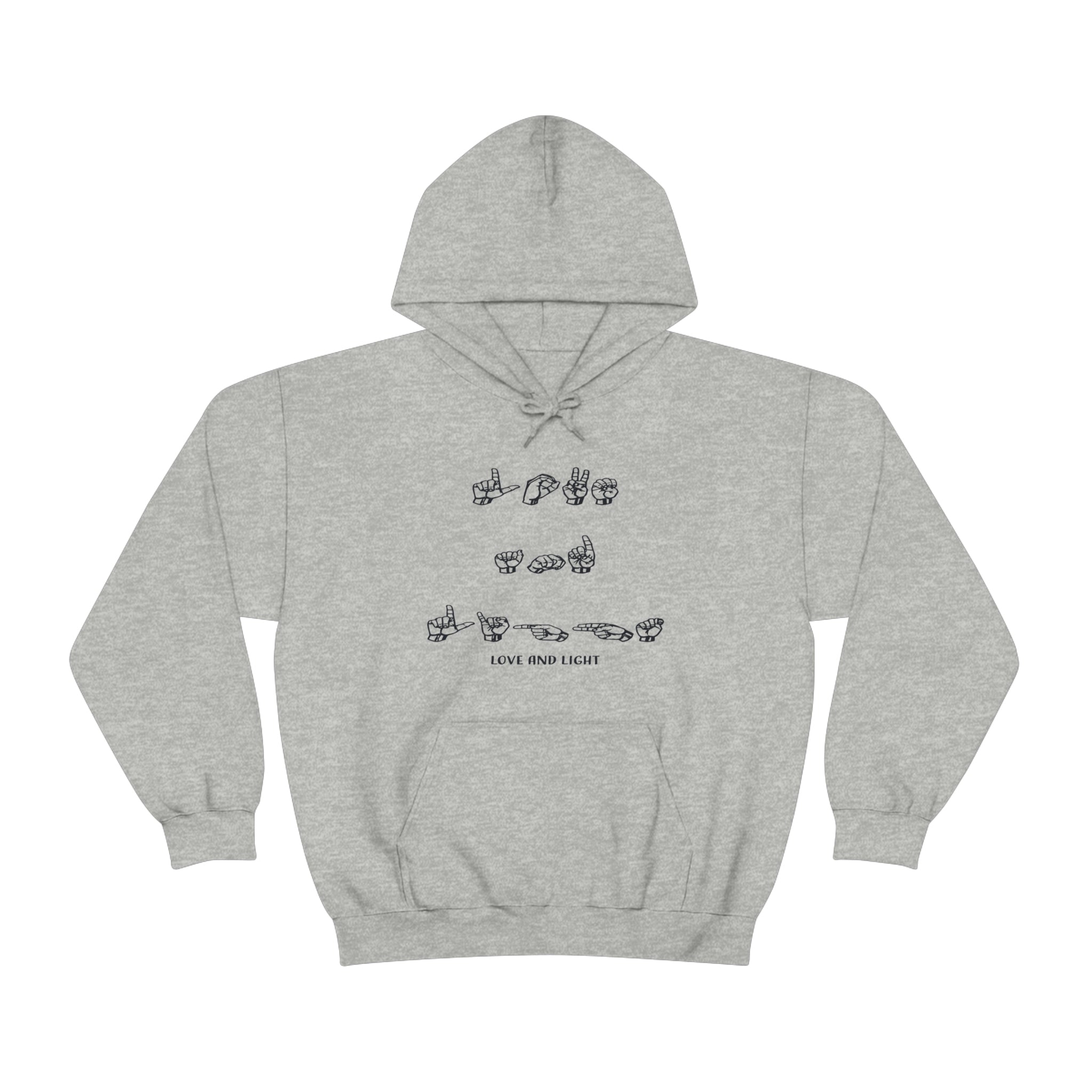 ASL - Love & Light - Unisex Heavy Blend™ Hooded Sweatshirt