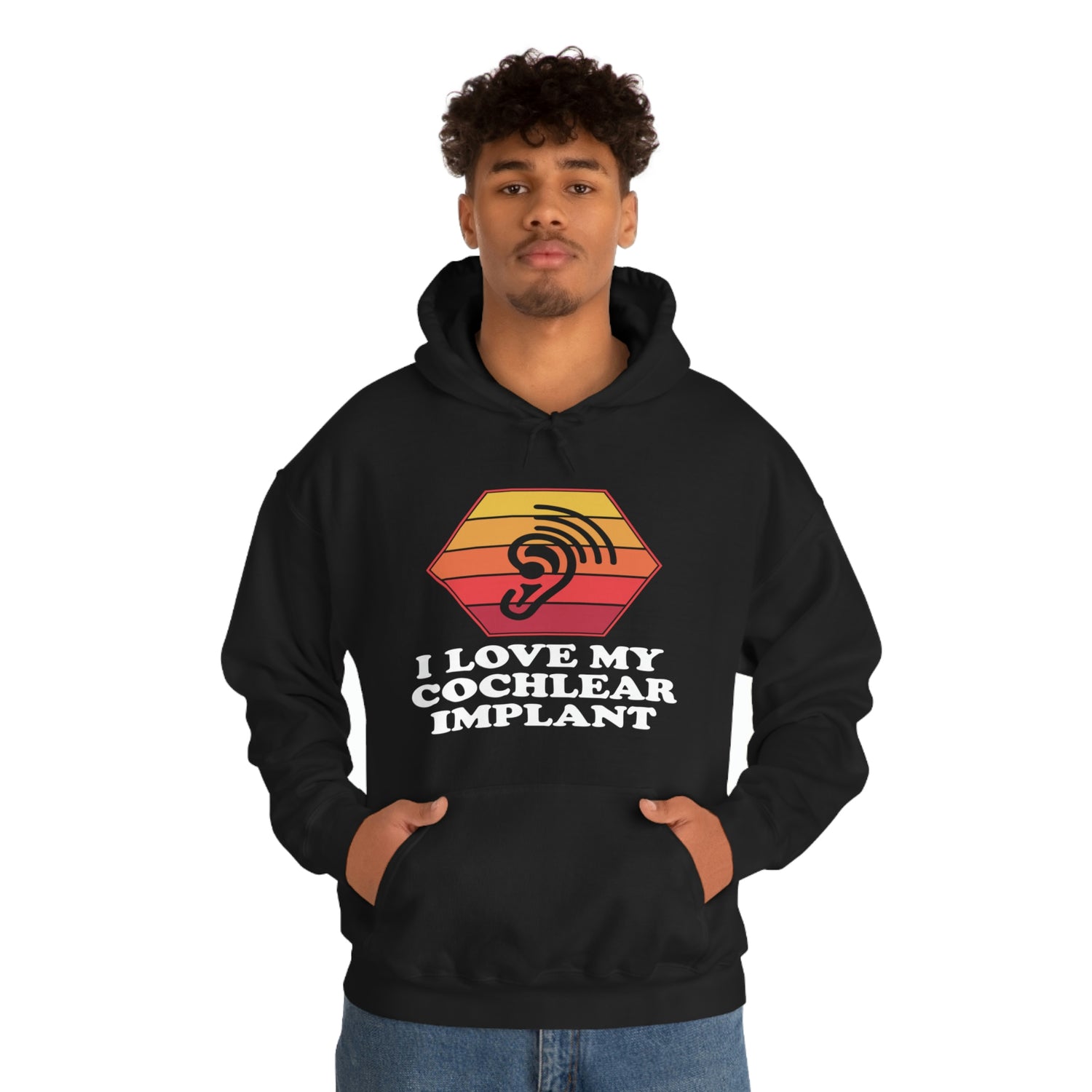 I Love My Cochlear Implant  - Unisex Heavy Blend™ Hooded Sweatshirt