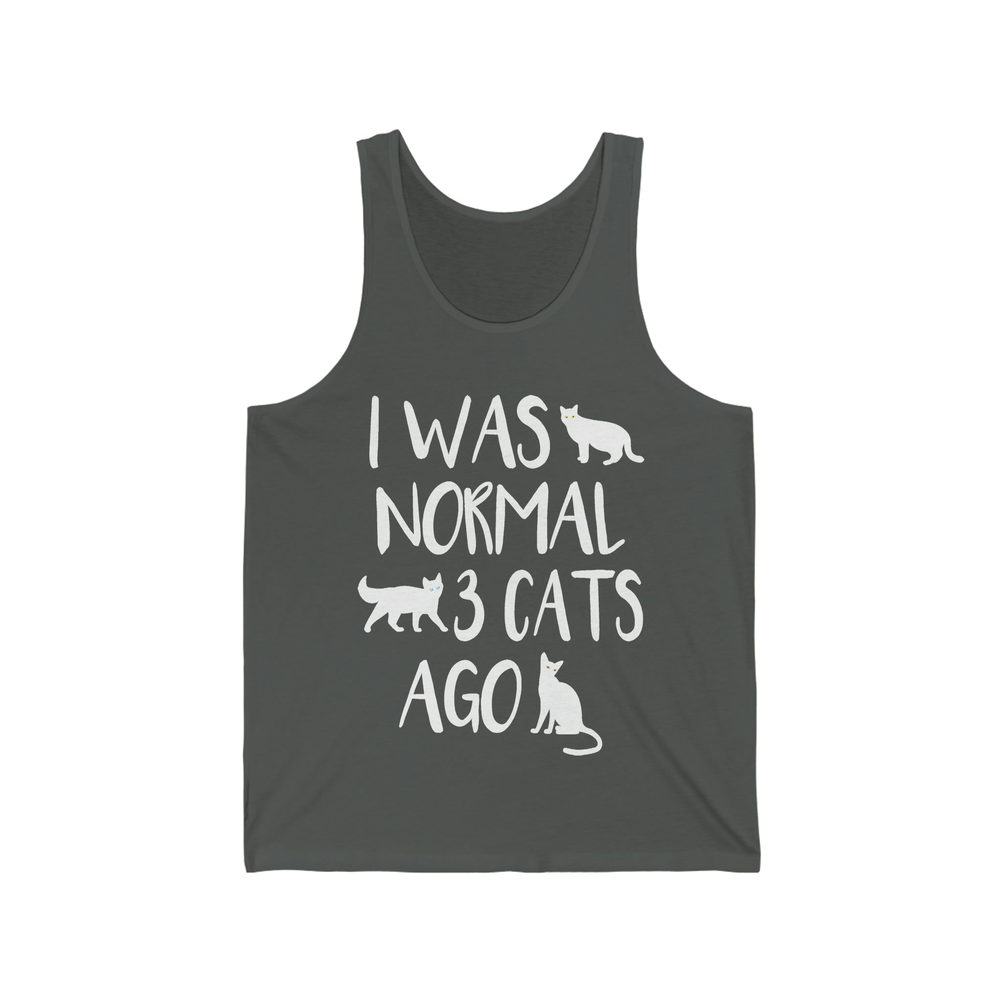 I Was Normal 3 Cats Ago - Unisex Jersey Tank Top
