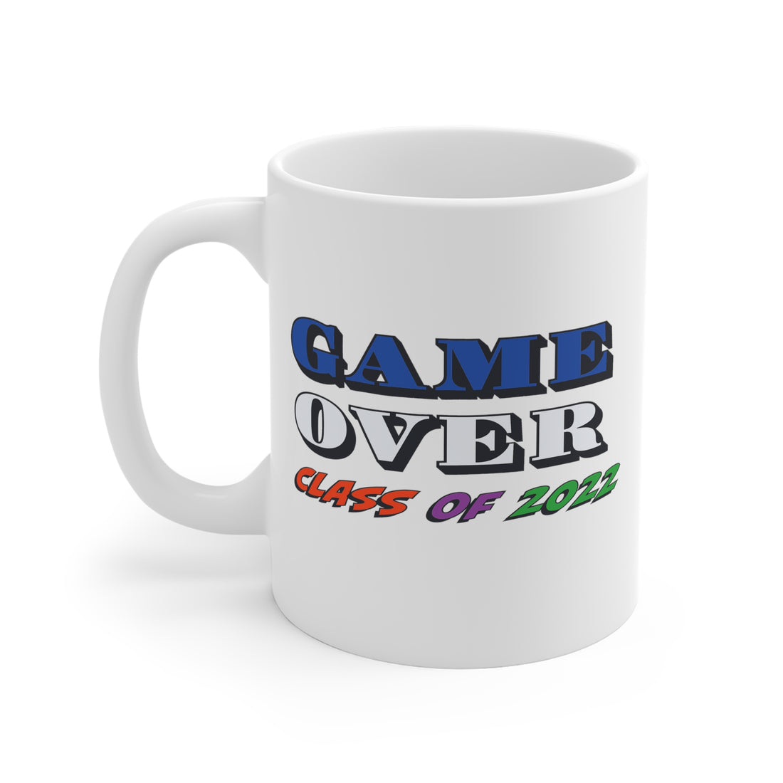 Game Over With Class Year Customizable - White Ceramic Mug 2 sizes Available