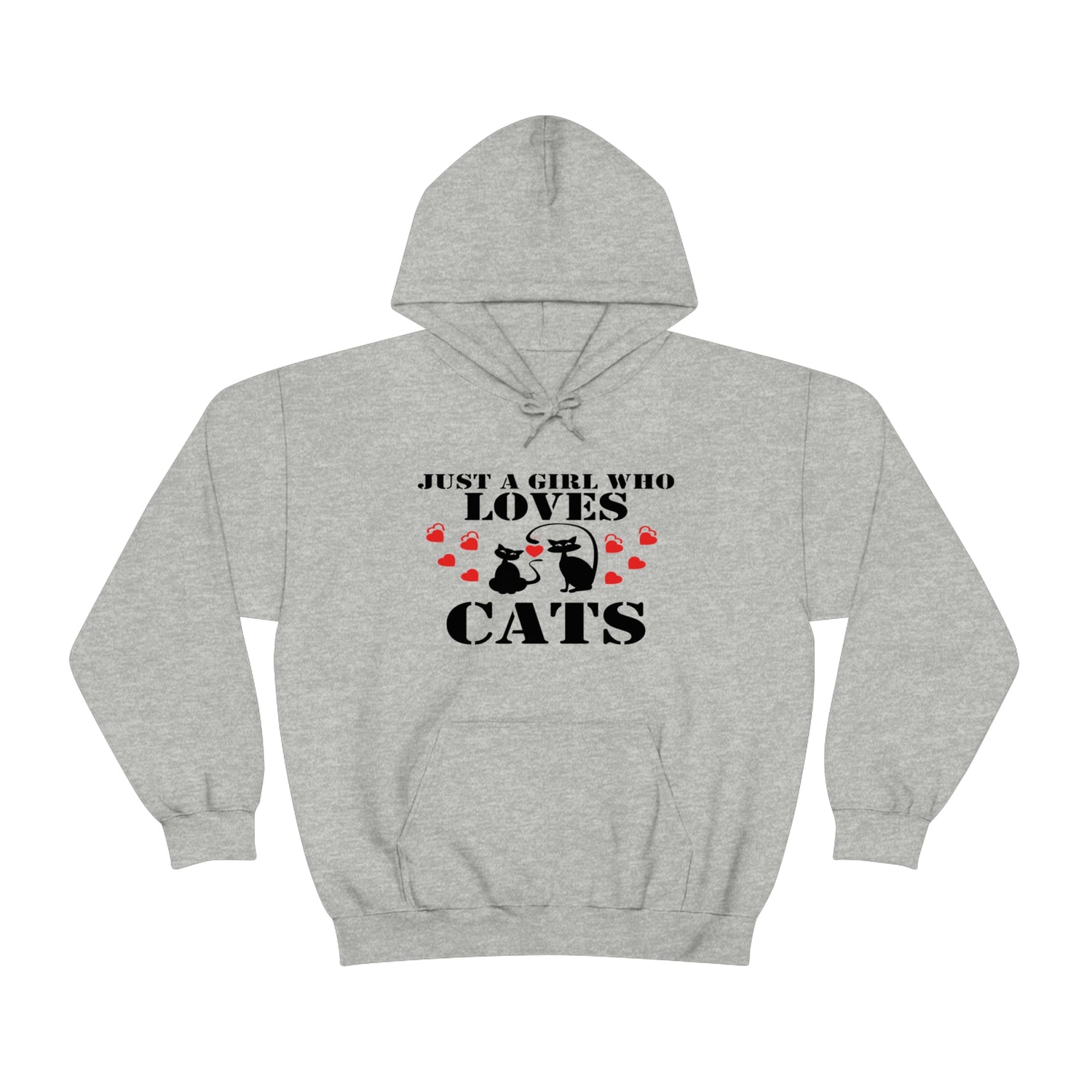 Just a Girl Who Loves Cats - Unisex Heavy Blend™ Hooded Sweatshirt
