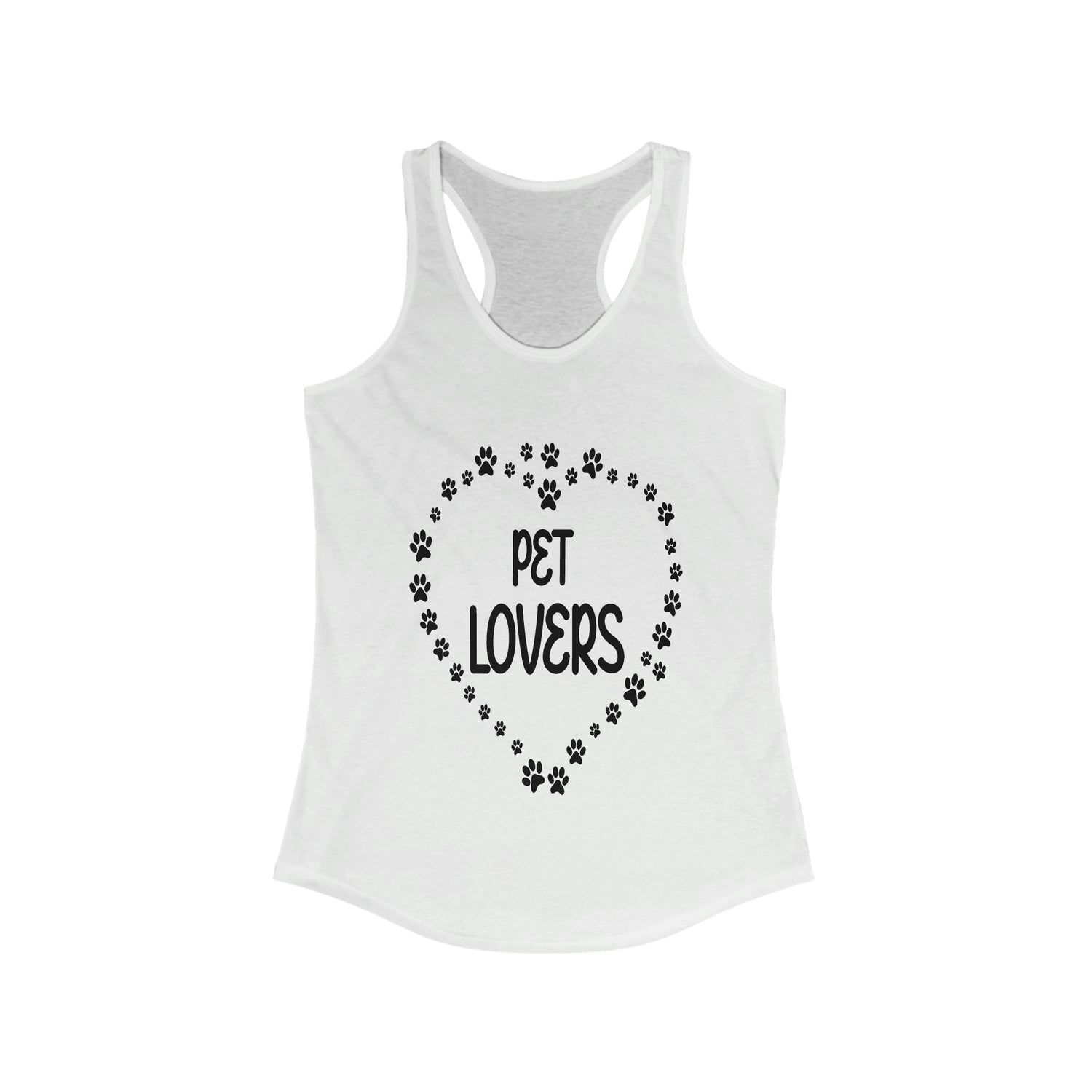 Pet Lovers With Paw Heart - Racerback Tank Top