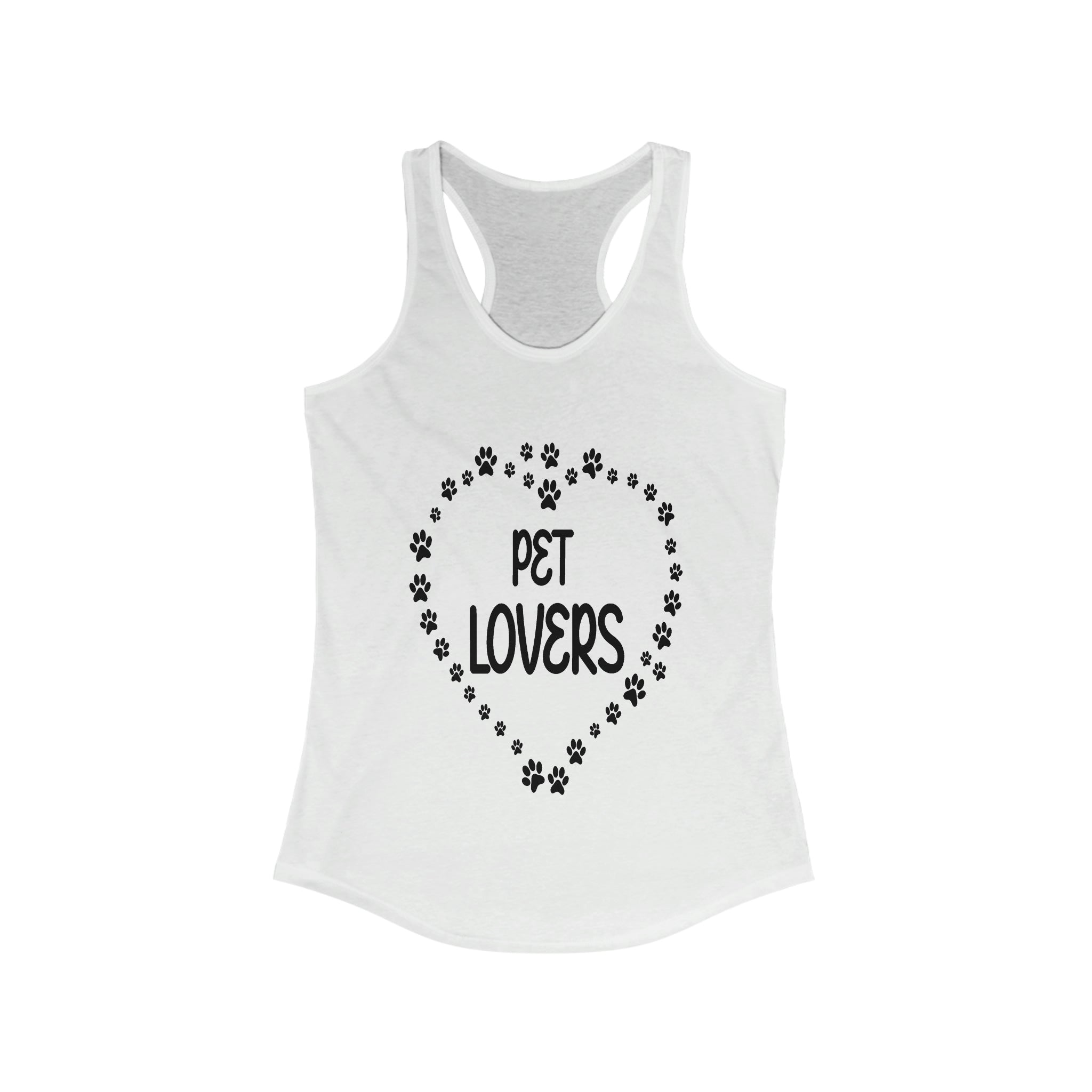 Pet Lovers With Paw Heart - Racerback Tank Top