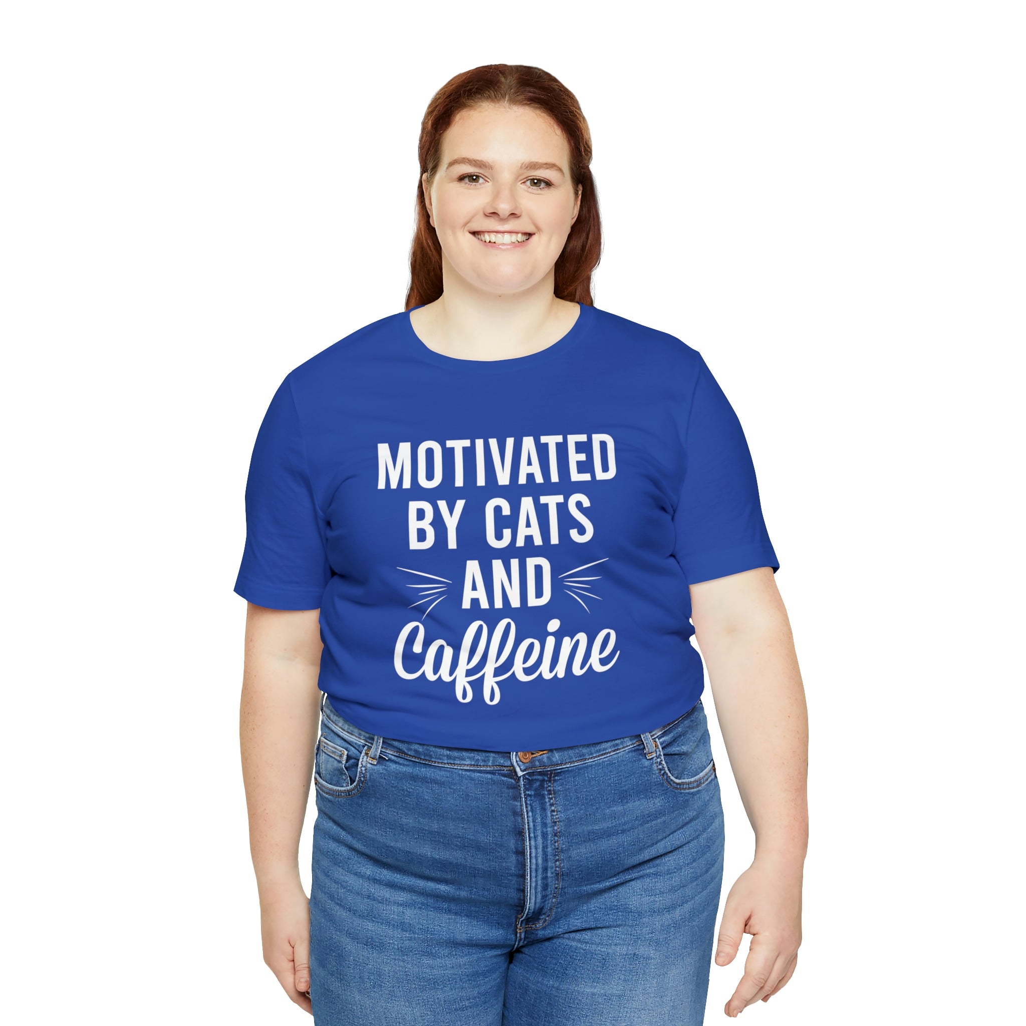 Motivated By Cats & Caffeine - Unisex Jersey Short Sleeve Tee