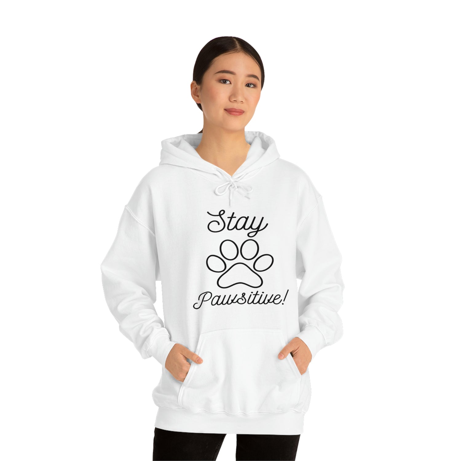 Stay Pawsitive - Unisex Heavy Blend™ Hooded Sweatshirt