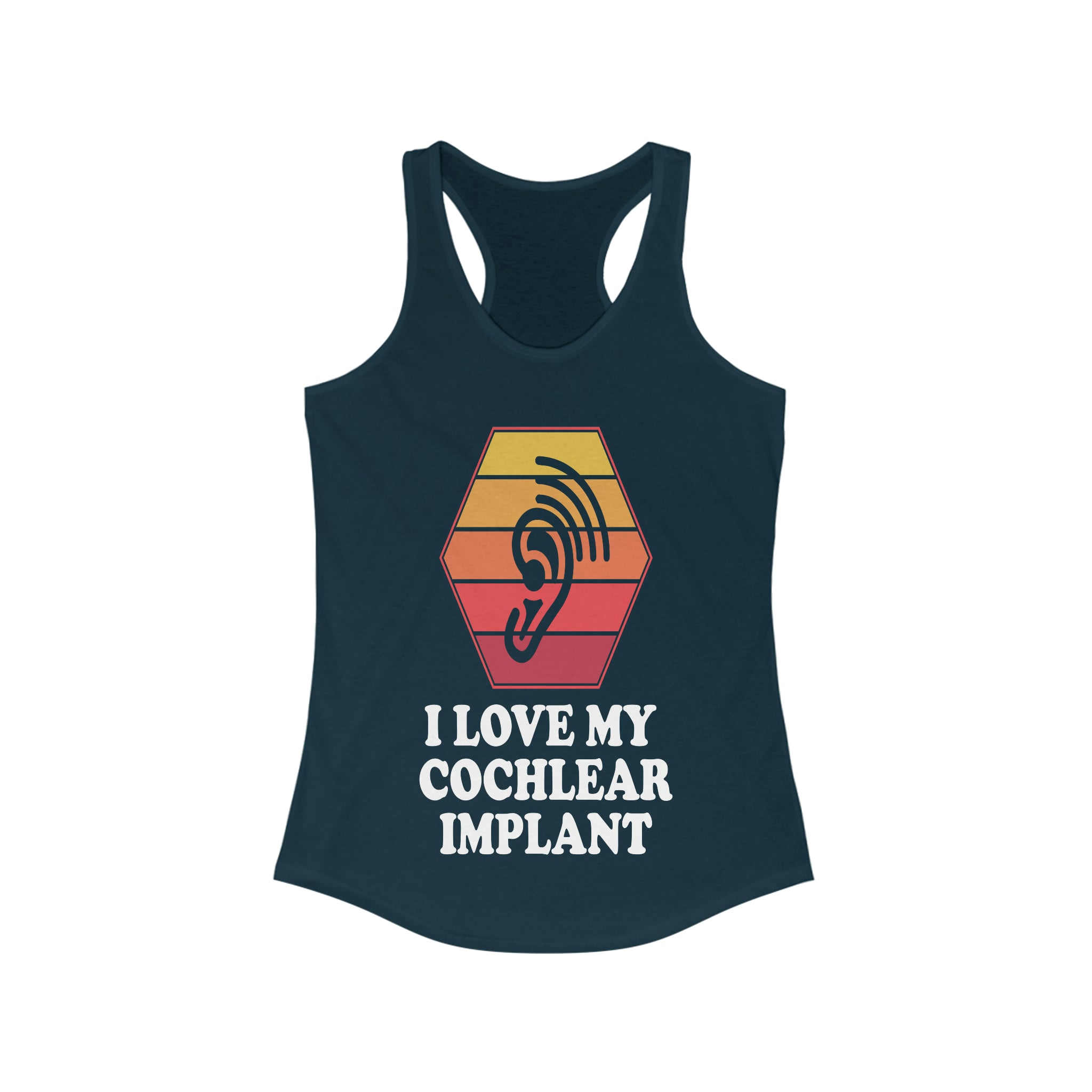 I Love My Cochlear Implant - Racerback Tank Top