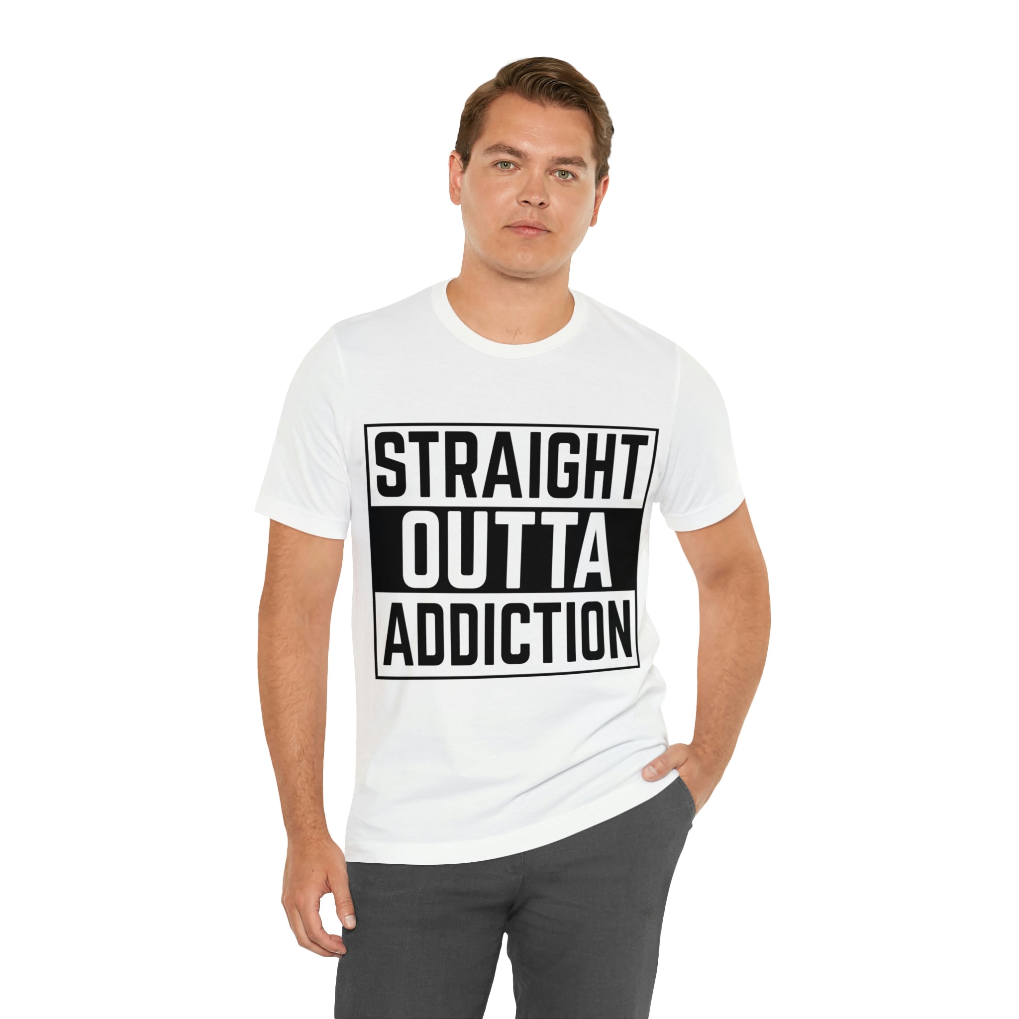 Straight Outta Addiction - Unisex Jersey Short Sleeve Tee