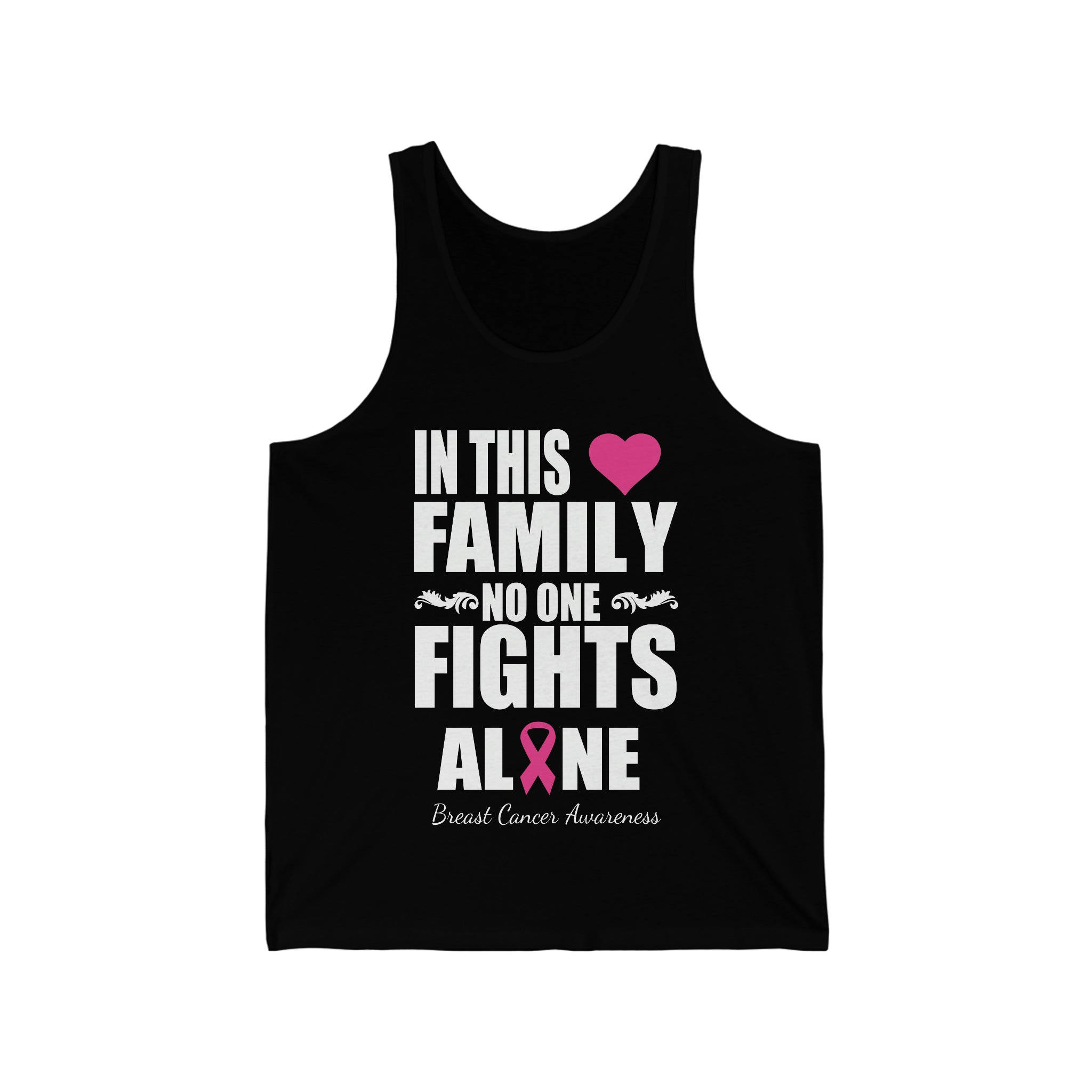 In This Family No One Fights Alone - Unisex Jersey Tank Top