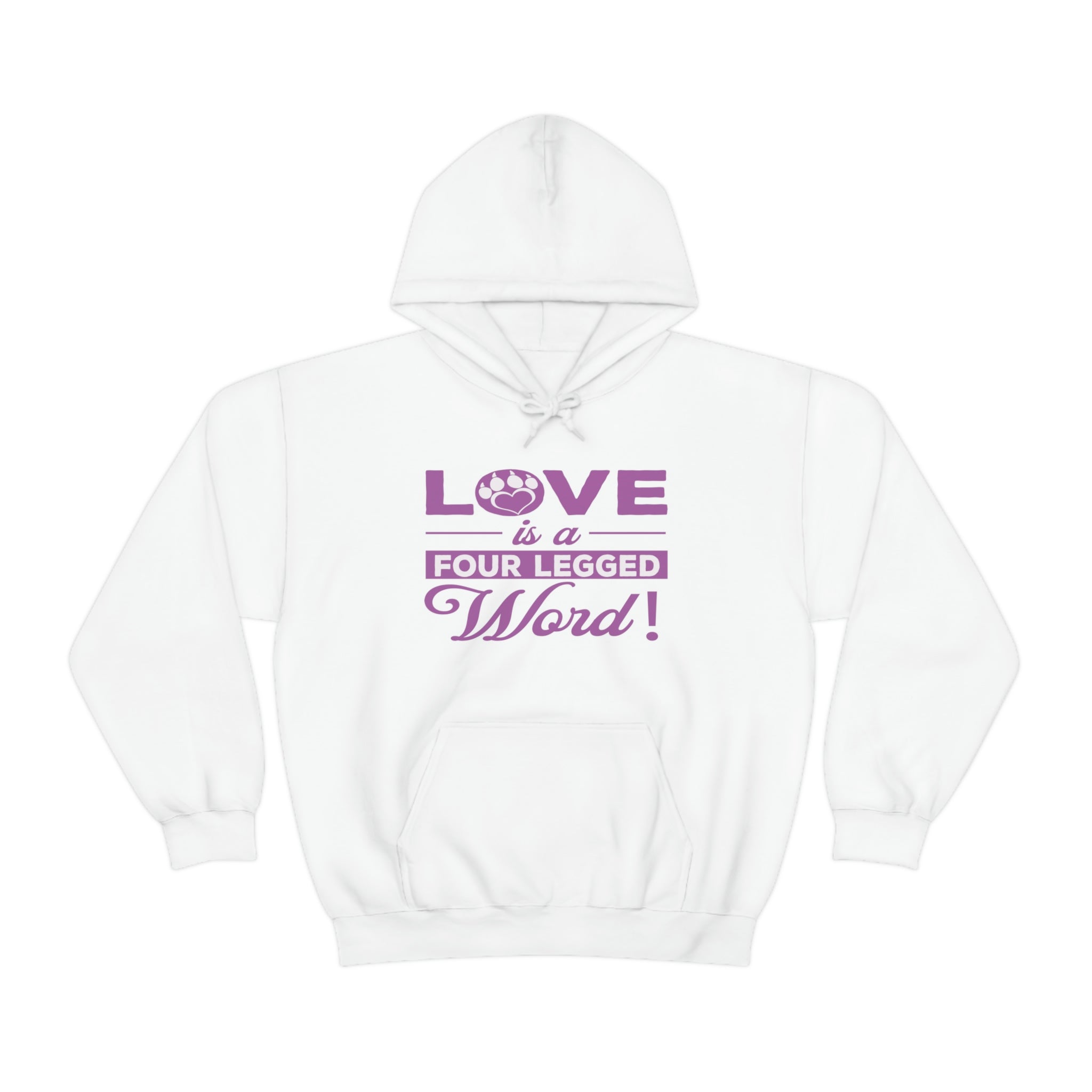 Love Is A Four Legged Word - Unisex Heavy Blend™ Hooded Sweatshirt