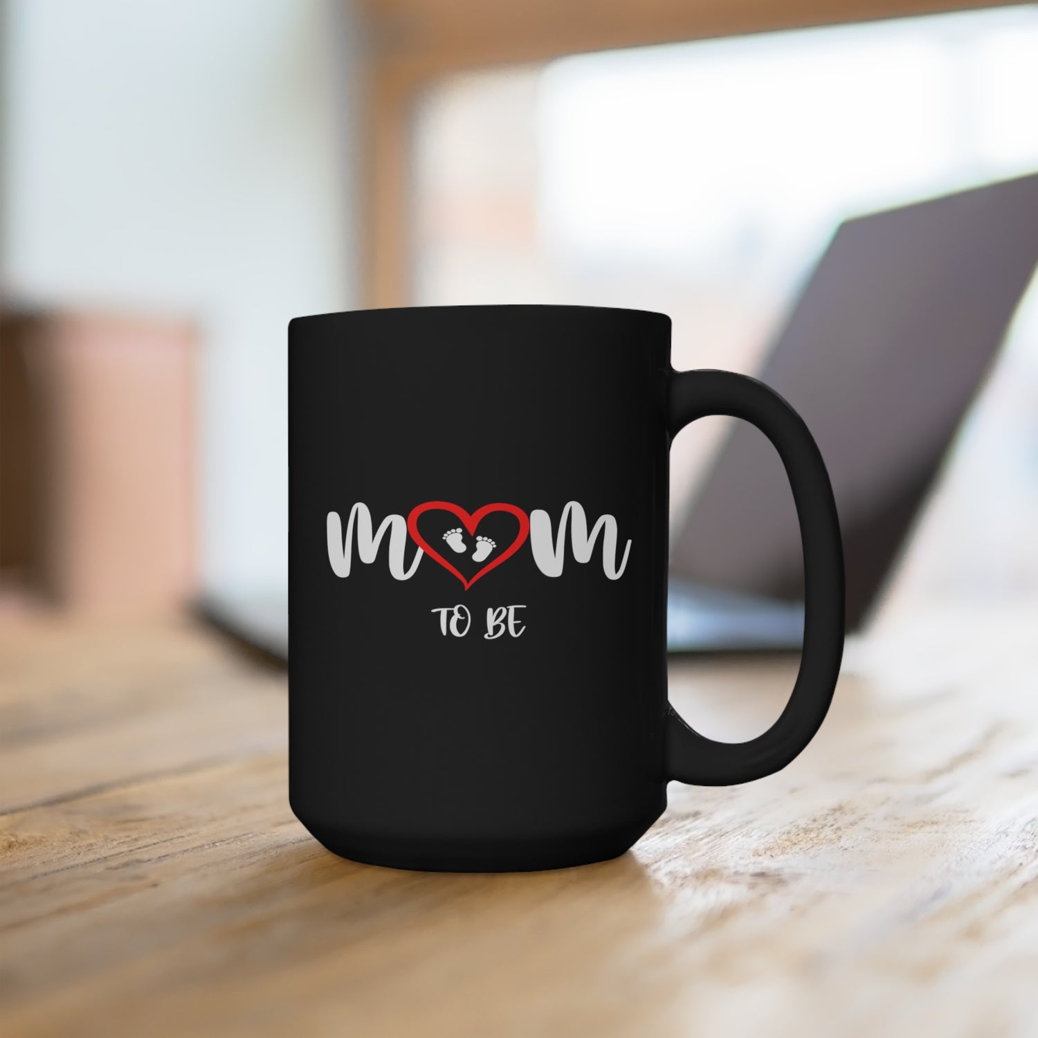 Mom To Be - Large 15oz Black Mug