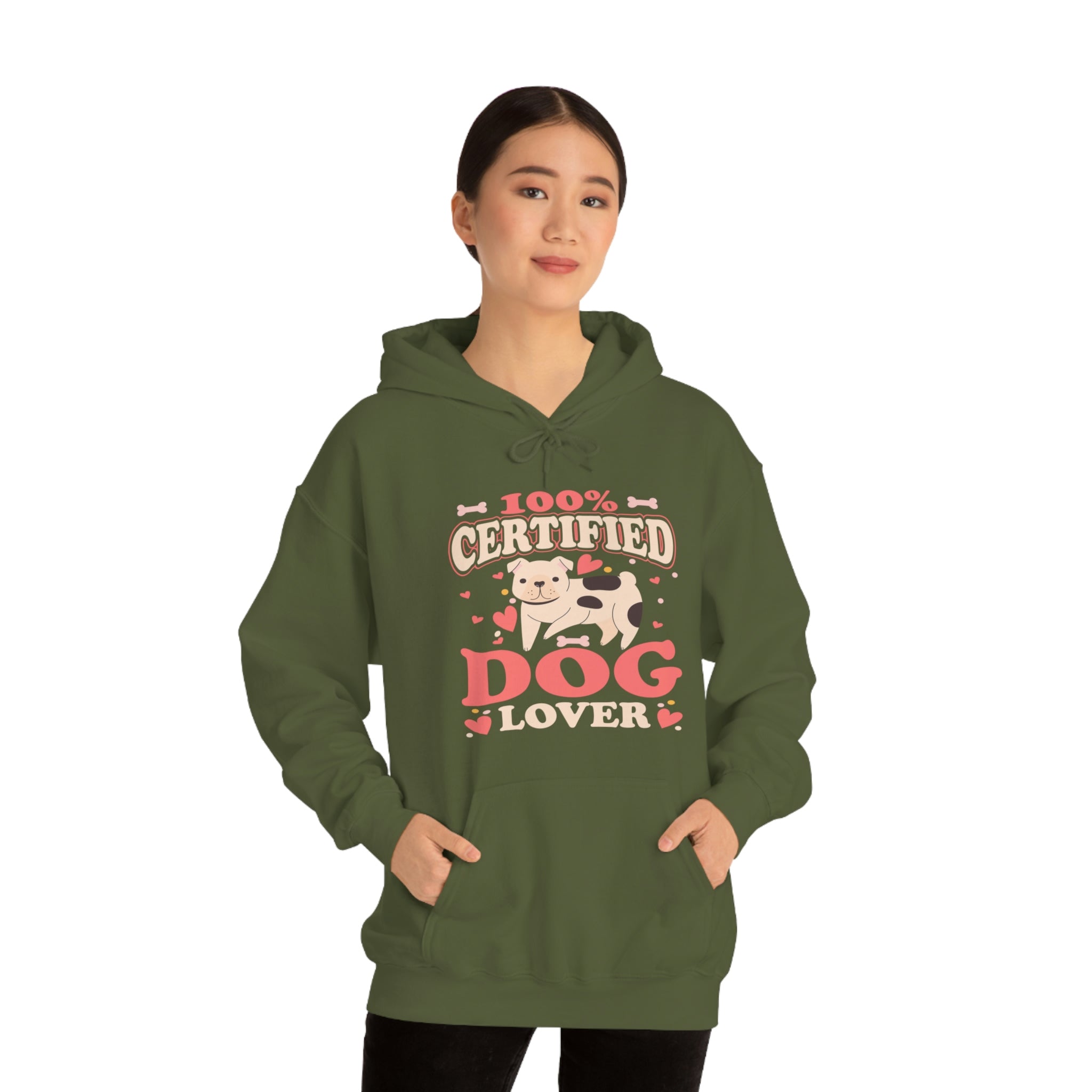 100% Certified Dog Lover - Unisex Heavy Blend™ Hooded Sweatshirt