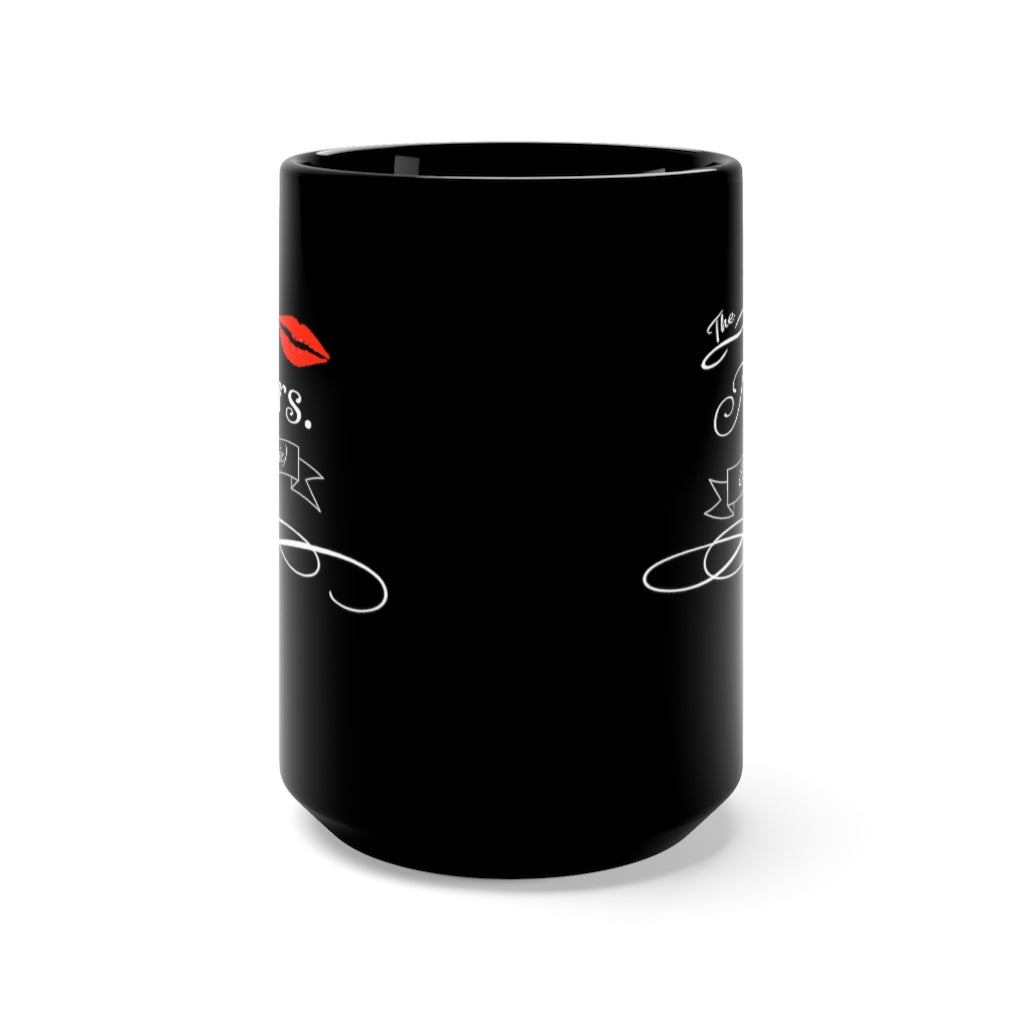 The Mrs. Established Wedding Date Customizable - Large 15oz Black Mug