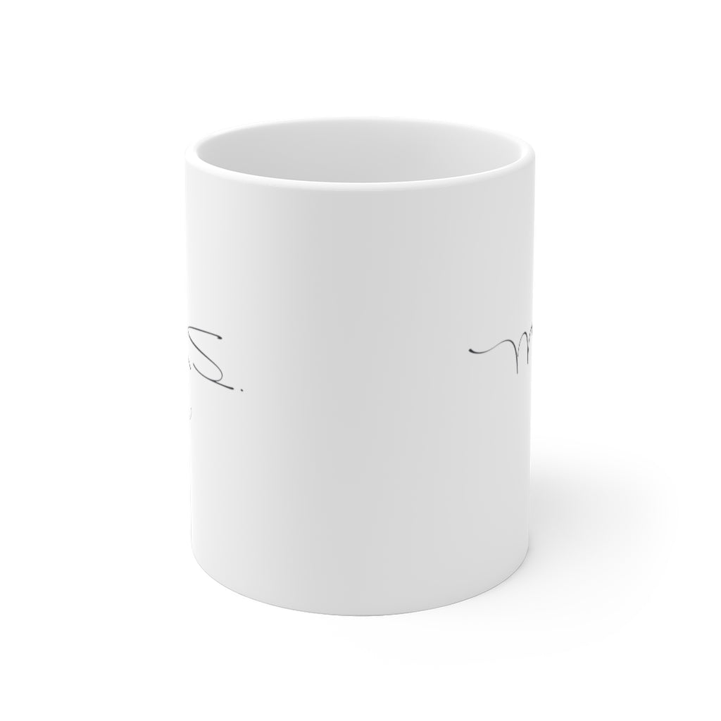 Mrs. Established Wedding Date Customizable - White Ceramic Mug 2 sizes Available