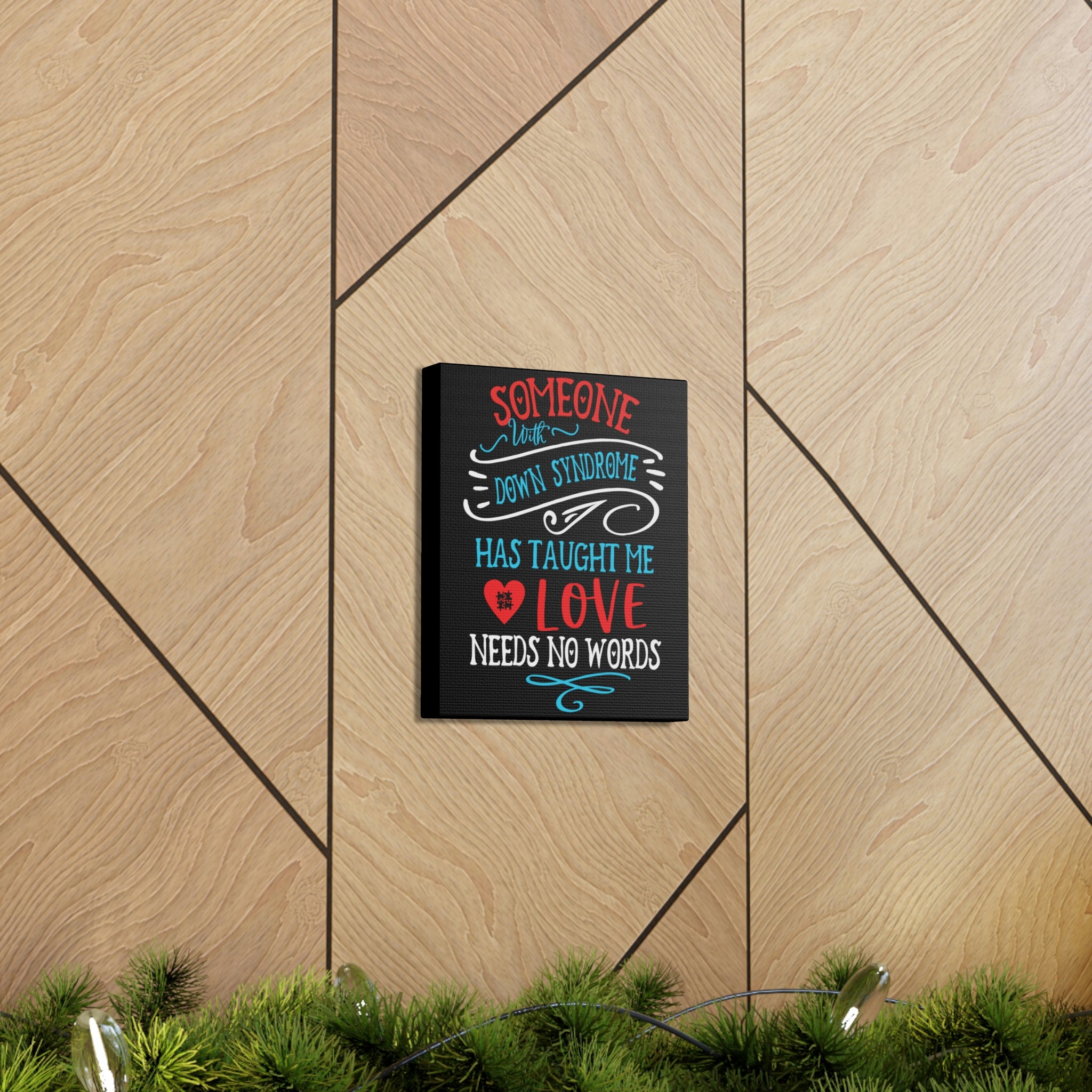 Someone with Down Syndrome Has Taught Me Love Needs No Words - Canvass Print