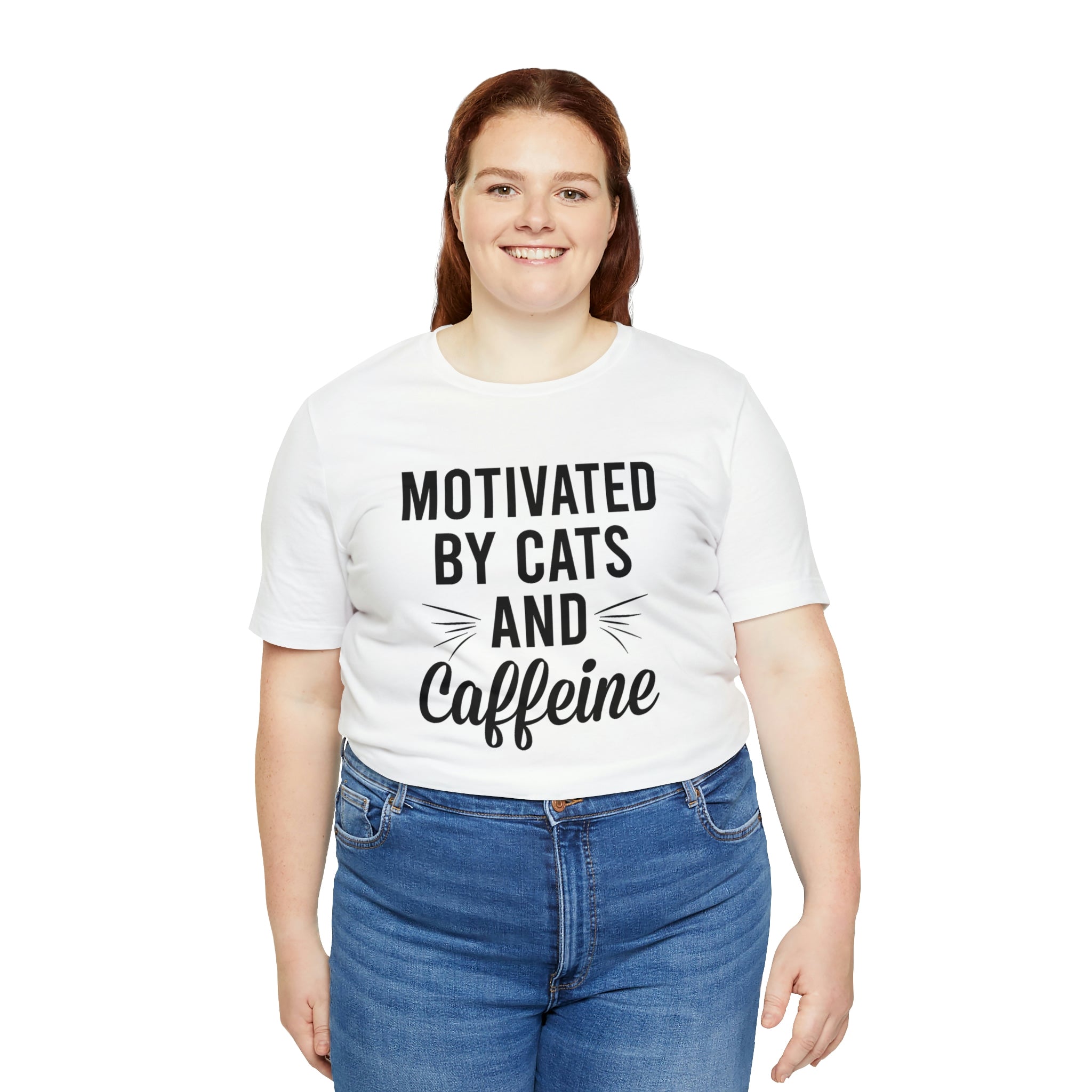 Motivated By Cats & Caffeine - Unisex Jersey Short Sleeve Tee