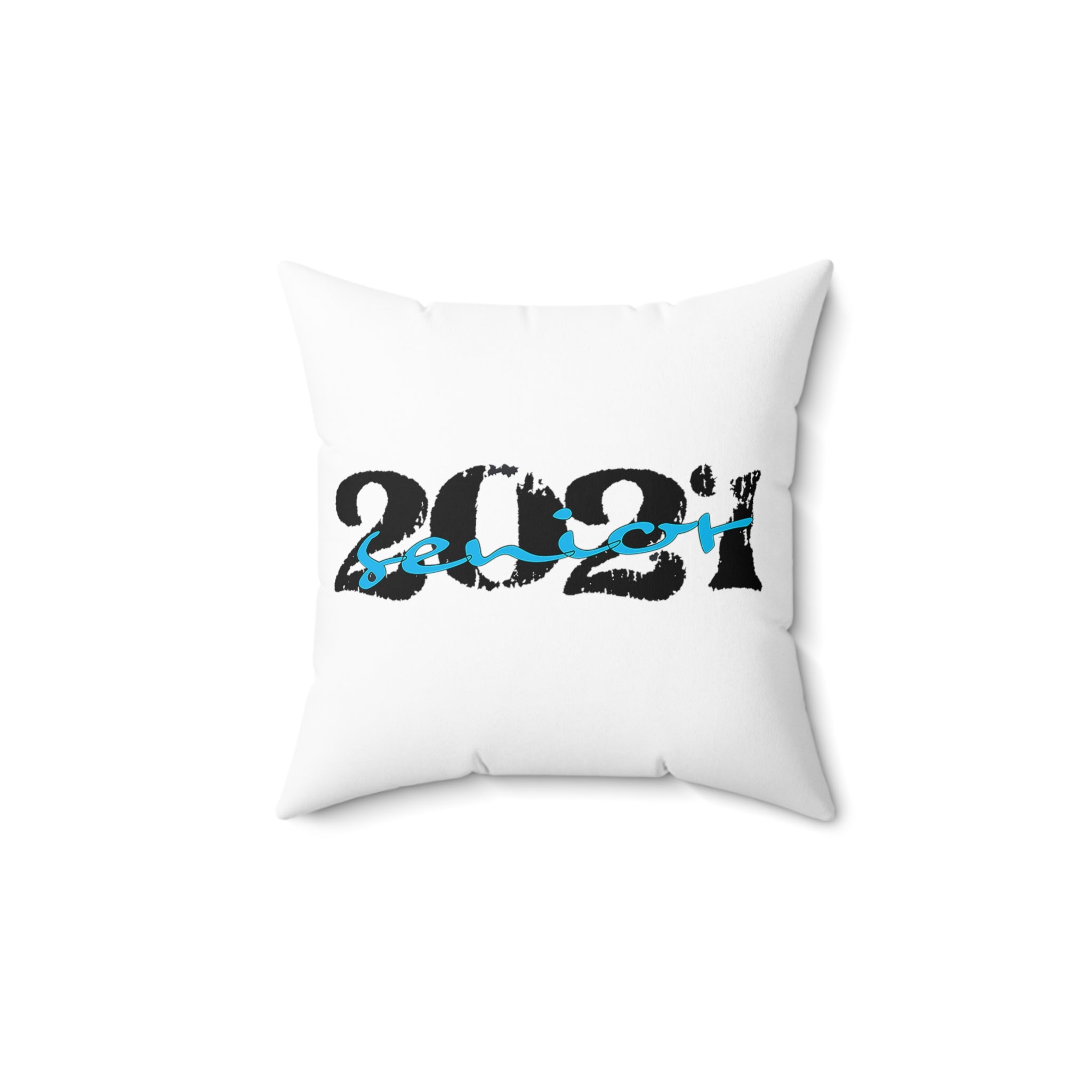 Senior With Class Year Customizable - White Pillow