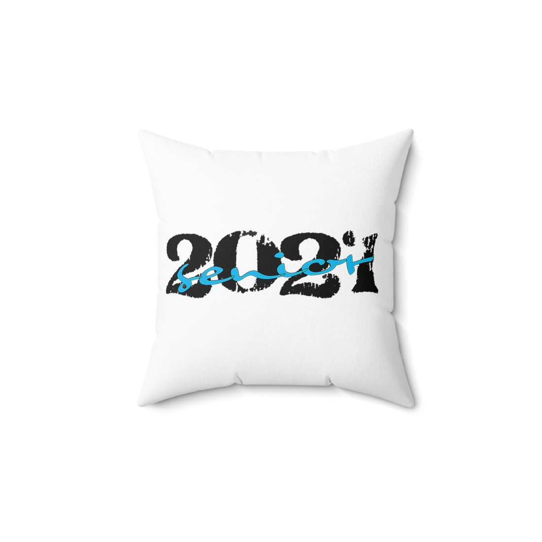 Senior With Class Year Customizable - White Pillow