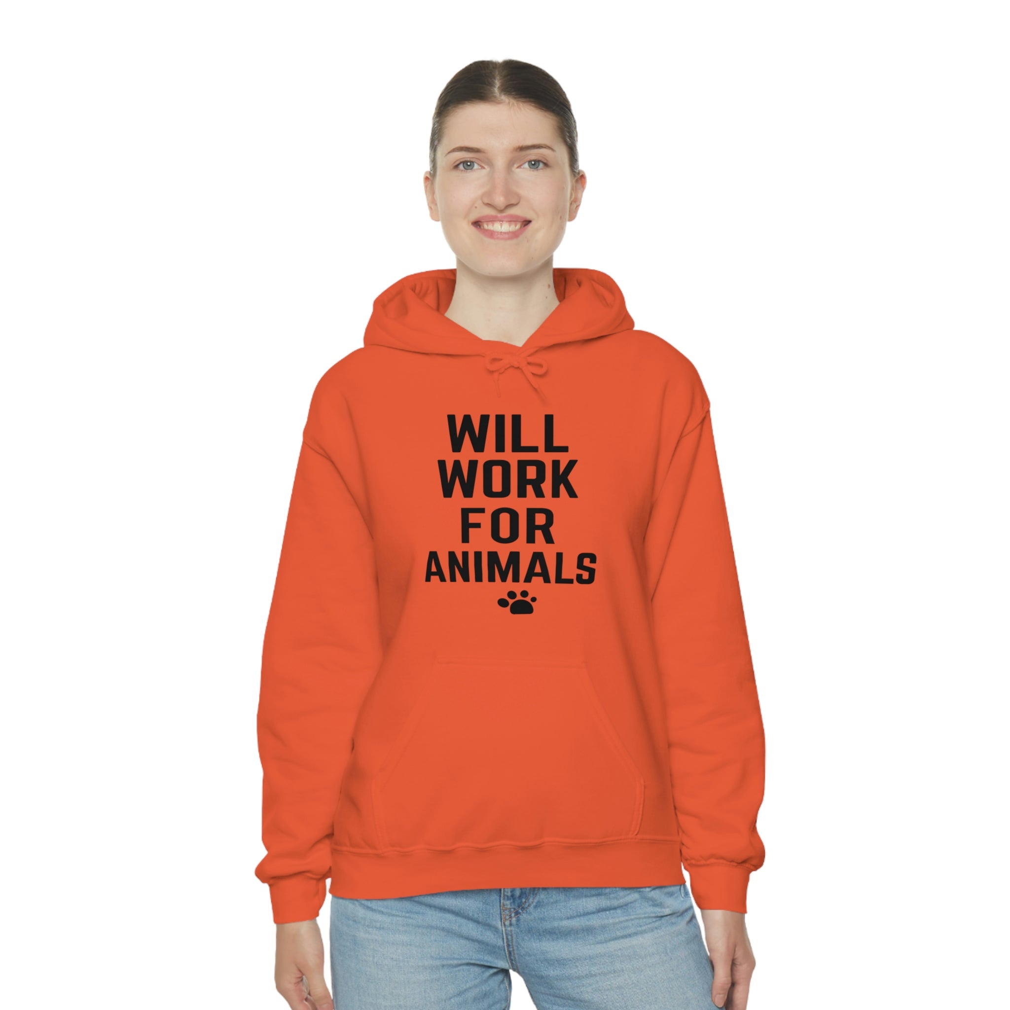 Will Work For Animals - Unisex Heavy Blend™ Hooded Sweatshirt