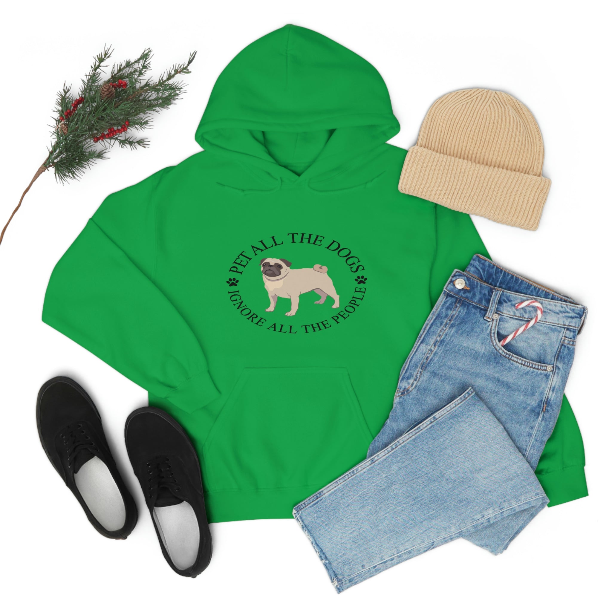 Pet All The Dogs Ignore All The People - Unisex Heavy Blend™ Hooded Sweatshirt