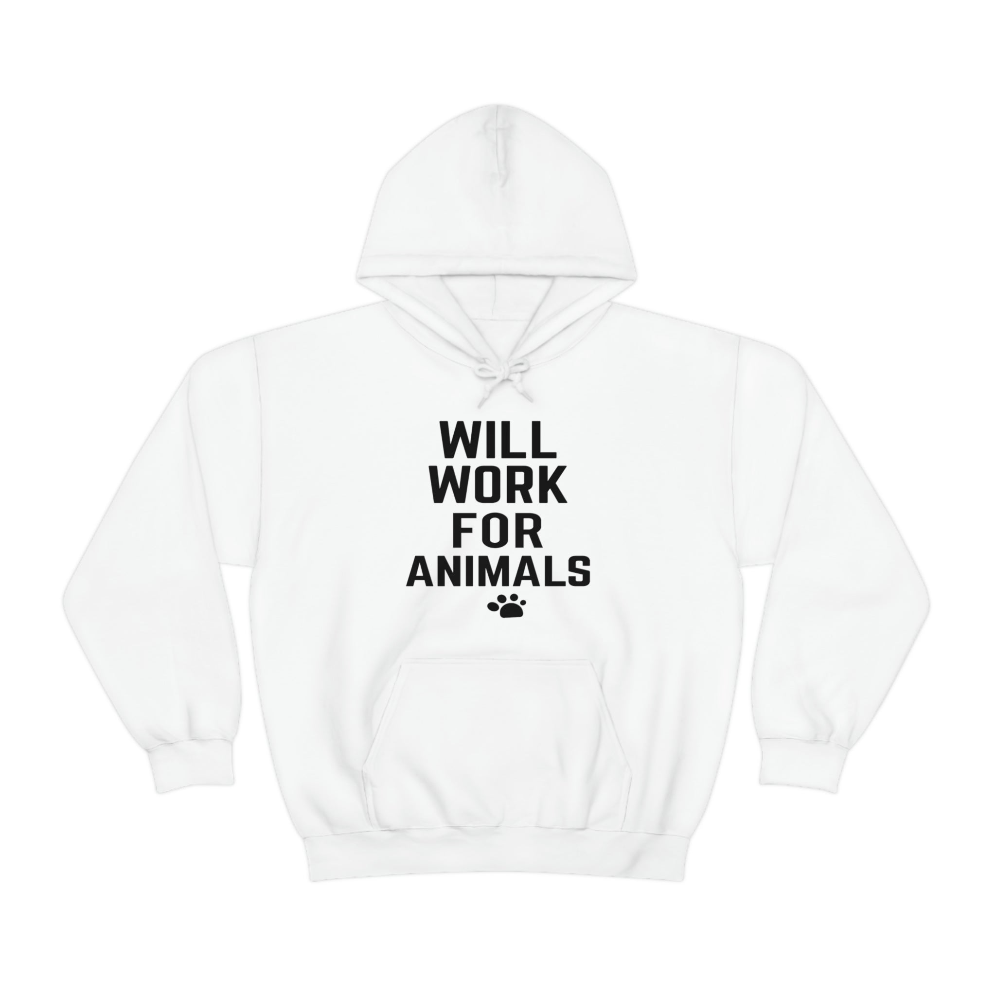 Will Work For Animals - Unisex Heavy Blend™ Hooded Sweatshirt