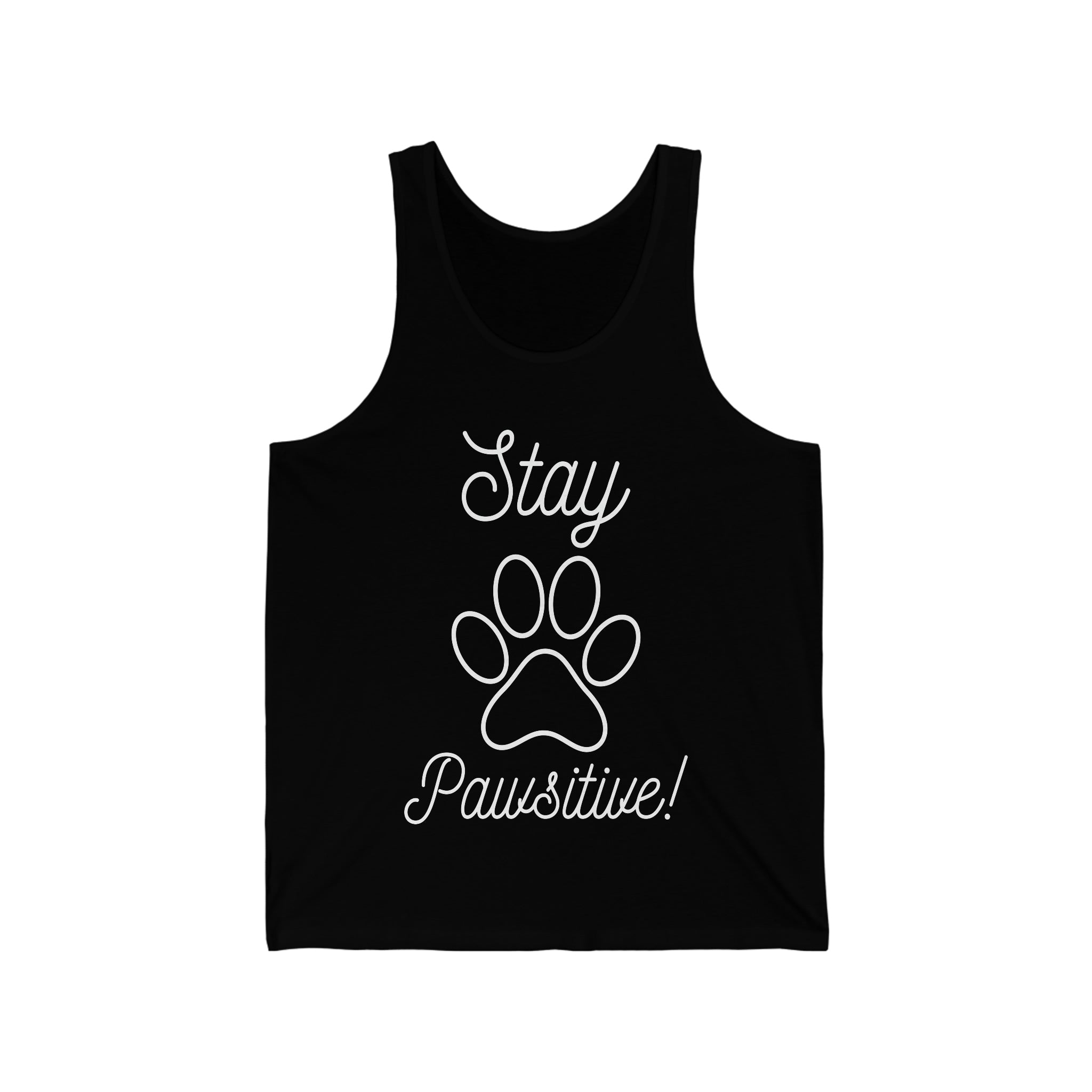 Stay Pawsitive - Unisex Jersey Tank Top