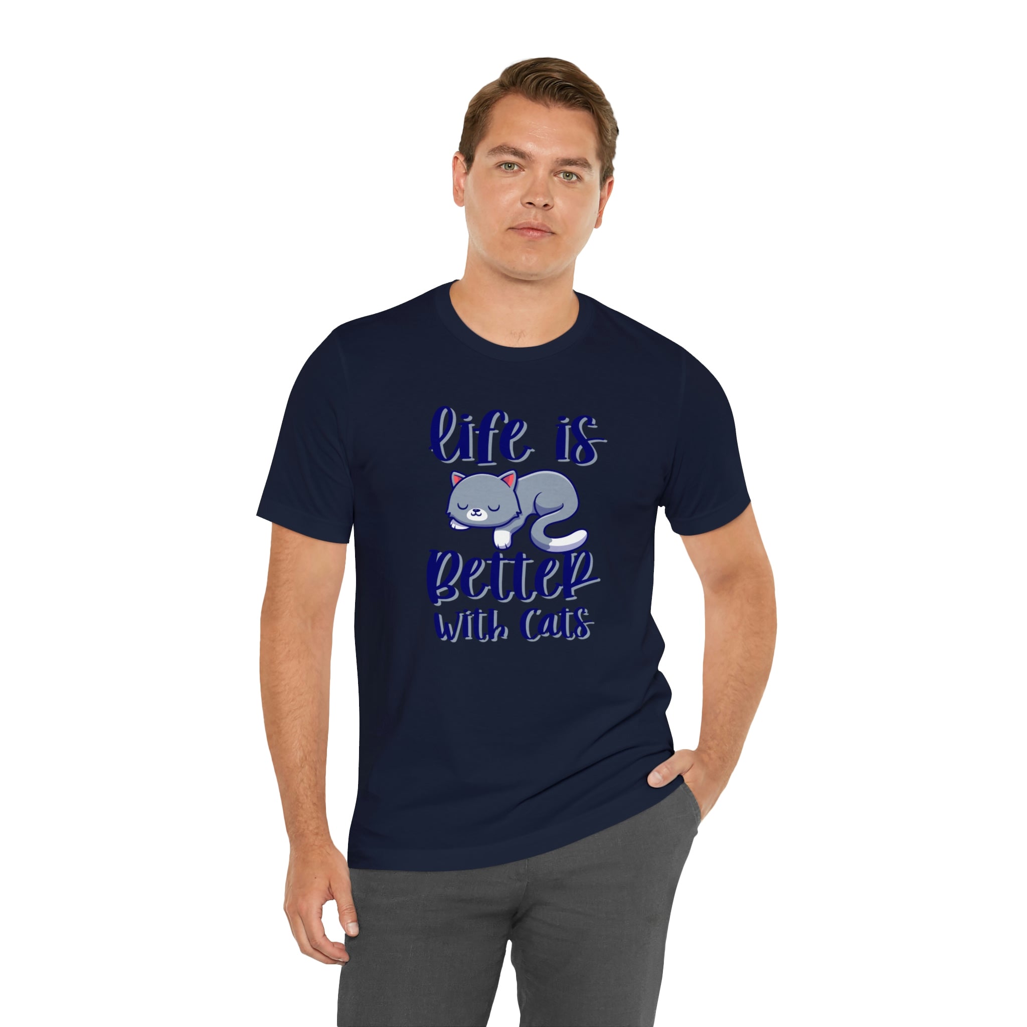 Life Is Better With Cats - Unisex Jersey Short Sleeve Tee