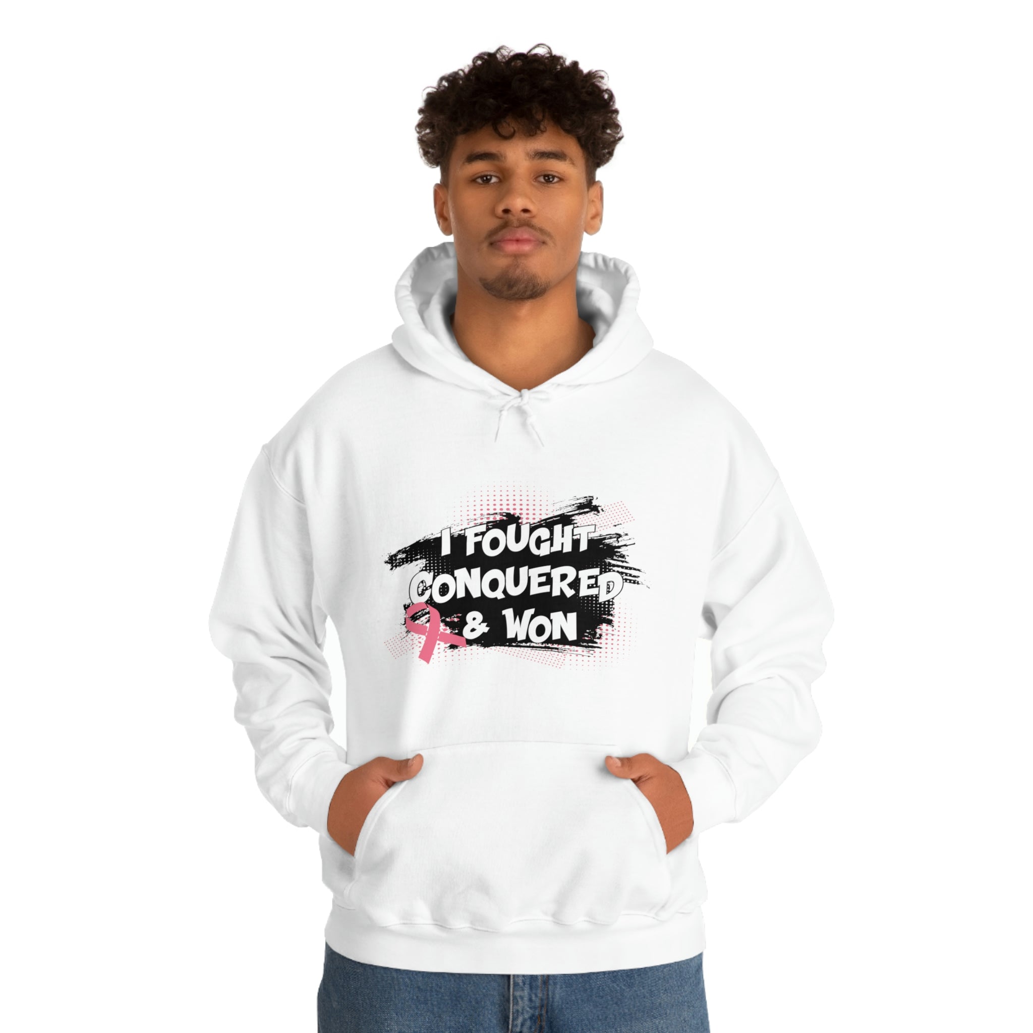 I Fought Conquered & Won - Unisex Heavy Blend™ Hooded Sweatshirt