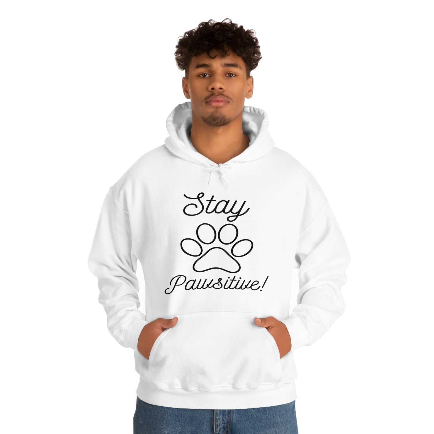 Stay Pawsitive - Unisex Heavy Blend™ Hooded Sweatshirt