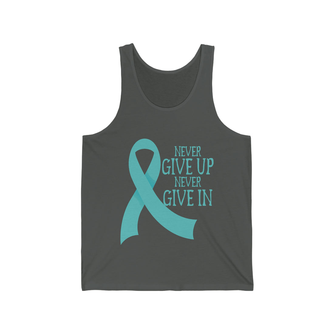 Never Give Up Never Give In - Unisex Jersey Tank Top
