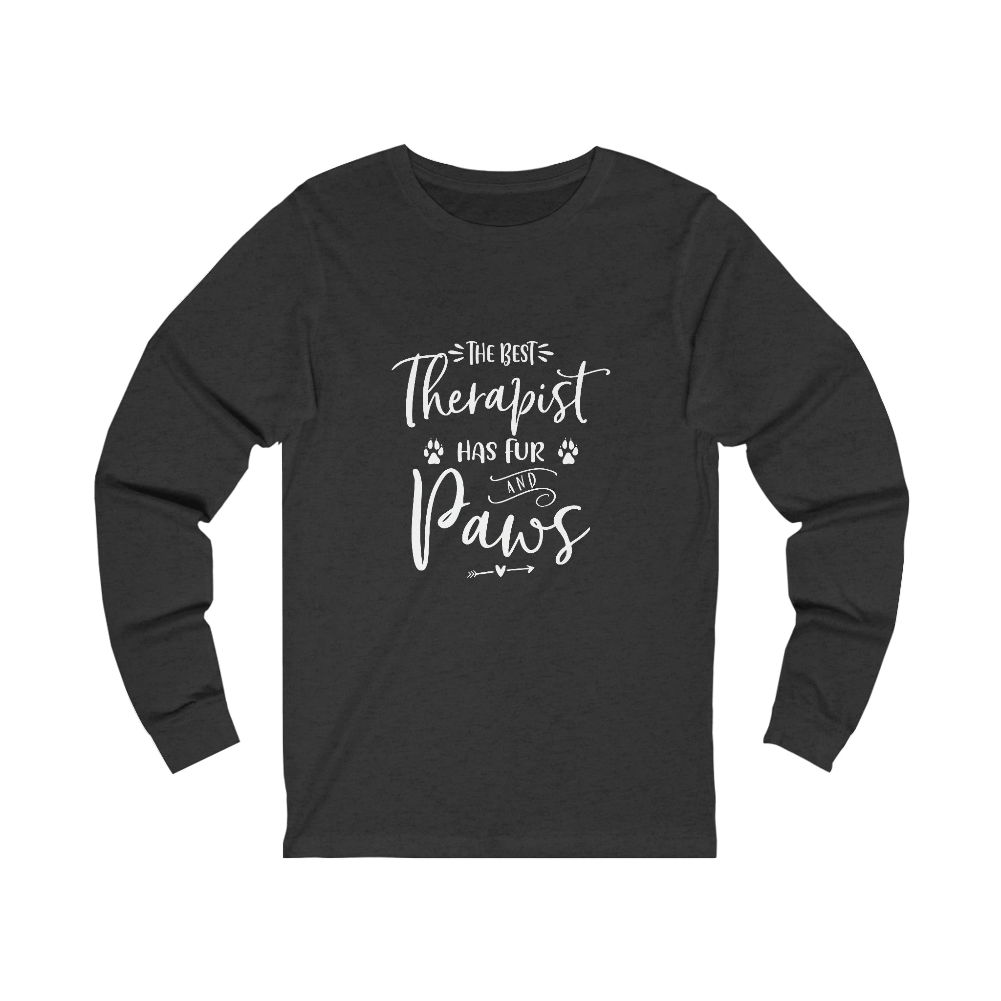 The Best Therapist Has Fur & Paws - Unisex Jersey Long Sleeve Tee