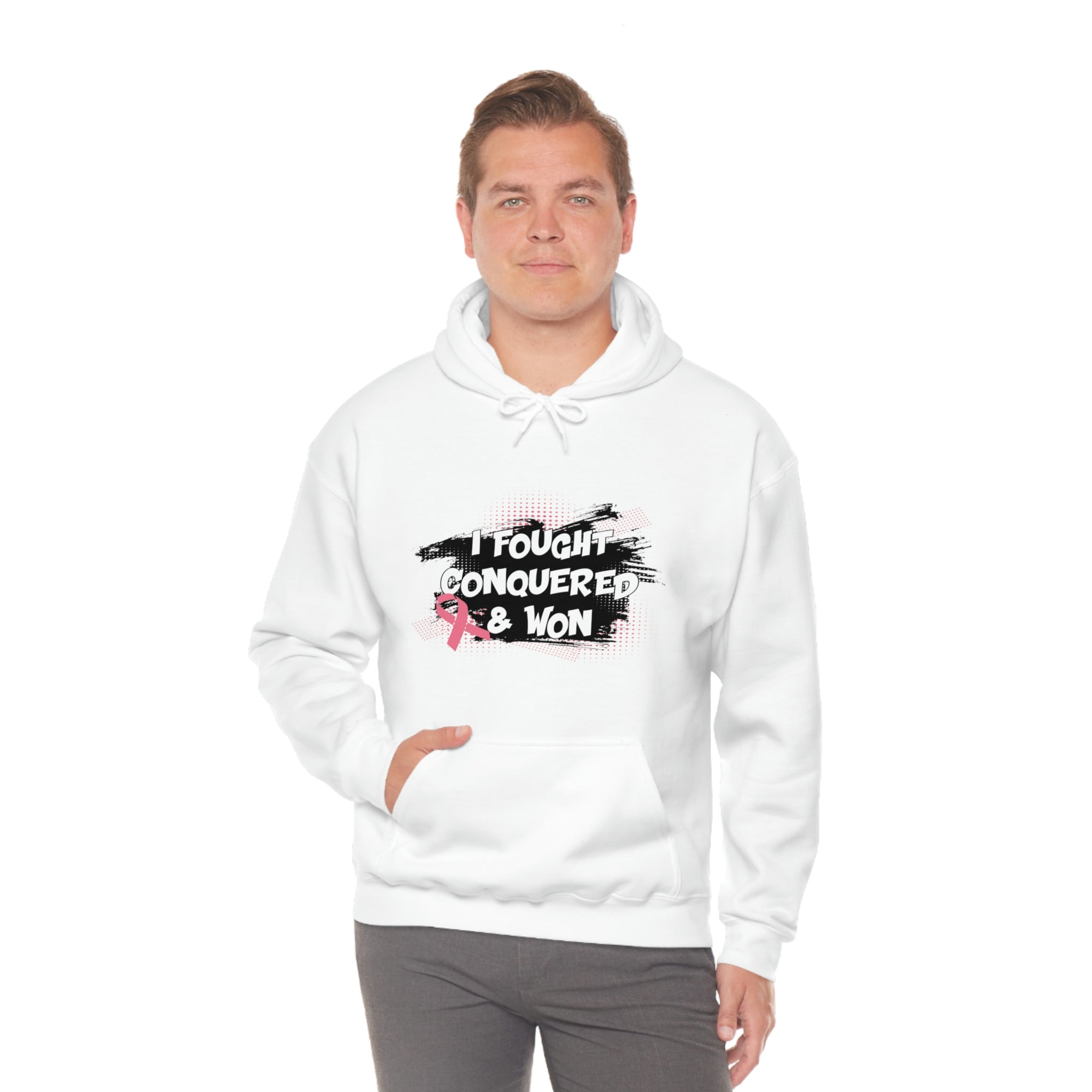 I Fought Conquered & Won - Unisex Heavy Blend™ Hooded Sweatshirt
