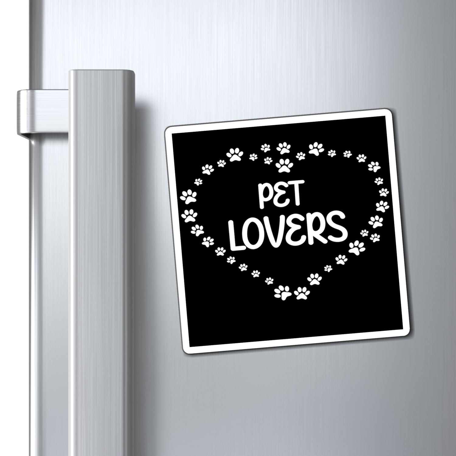 Pet Lovers With Paw Heart - Magnet