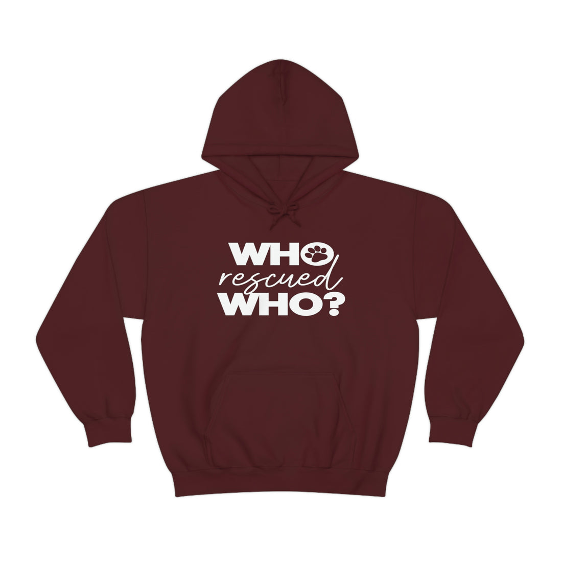 Who Rescued Who - Unisex Heavy Blend™ Hooded Sweatshirt