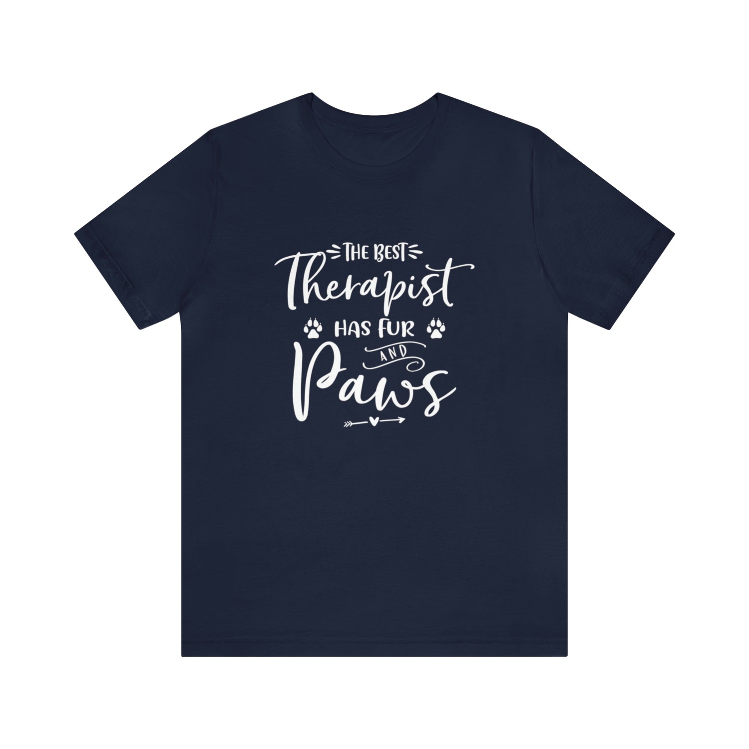 The Best Therapist Has Fur & Paws - Unisex Jersey Short Sleeve Tee