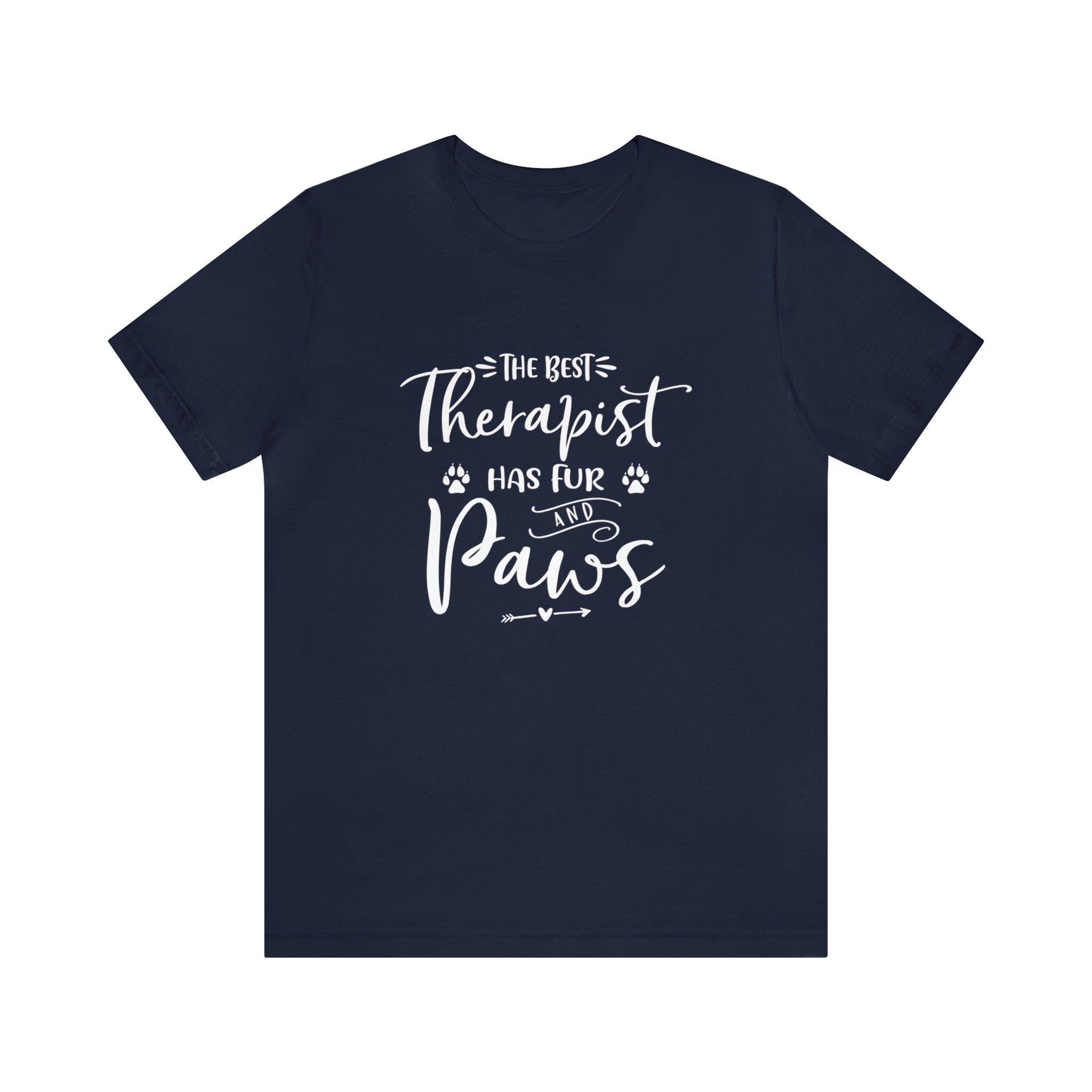 The Best Therapist Has Fur & Paws - Unisex Jersey Short Sleeve Tee